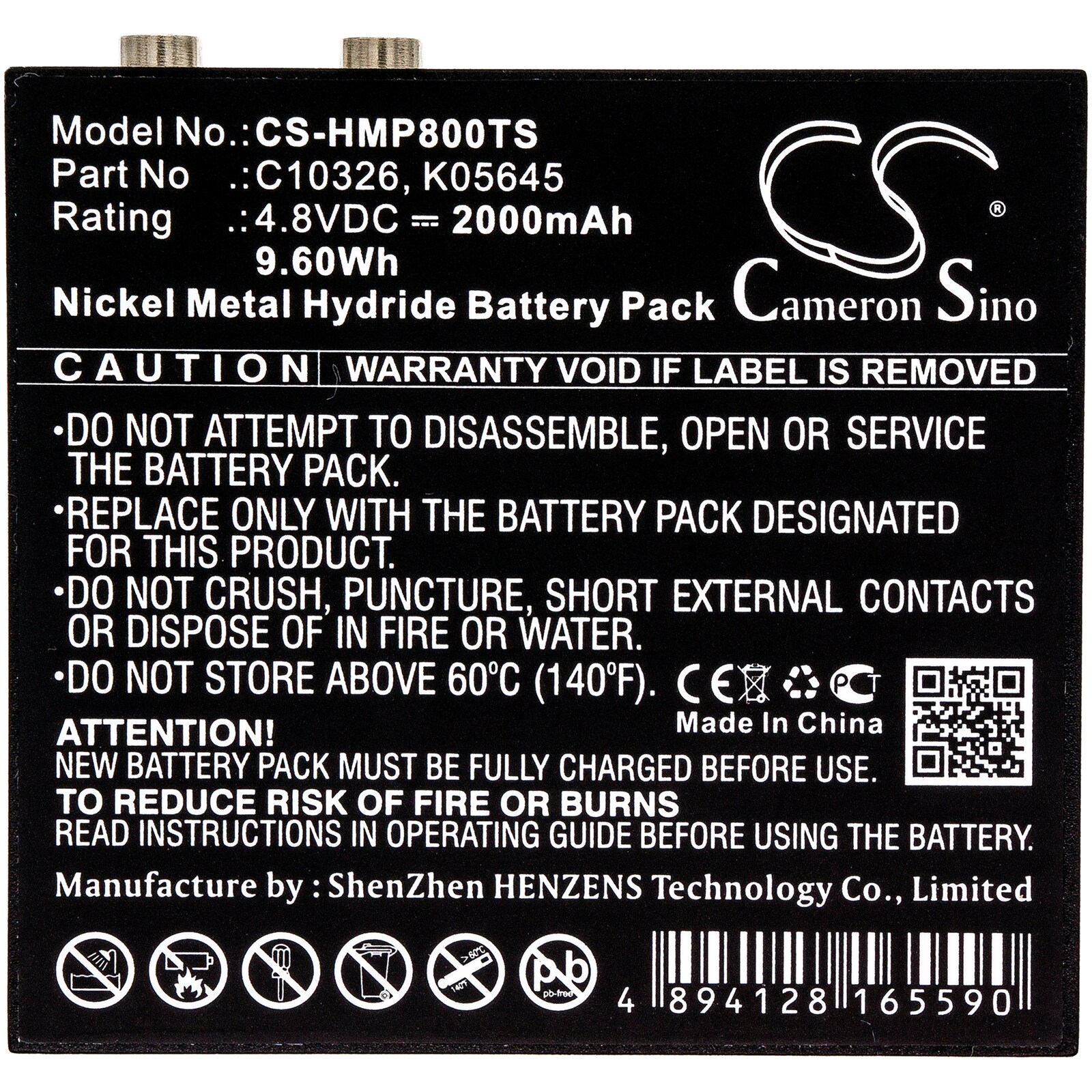 Batteri till Trådlöst headset för HME BP800 Beltpack