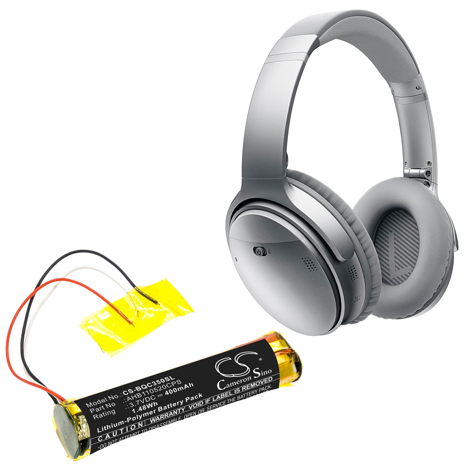 Batteri till trådlöst headset för Bose Quietcomfort 35, QC35, 419811