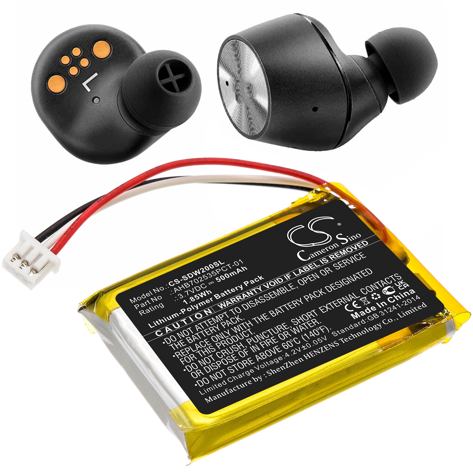 Batteri till Trådlöst headset för Sennheiser Momentum True Wireless MTW, M3IETW m.fl.