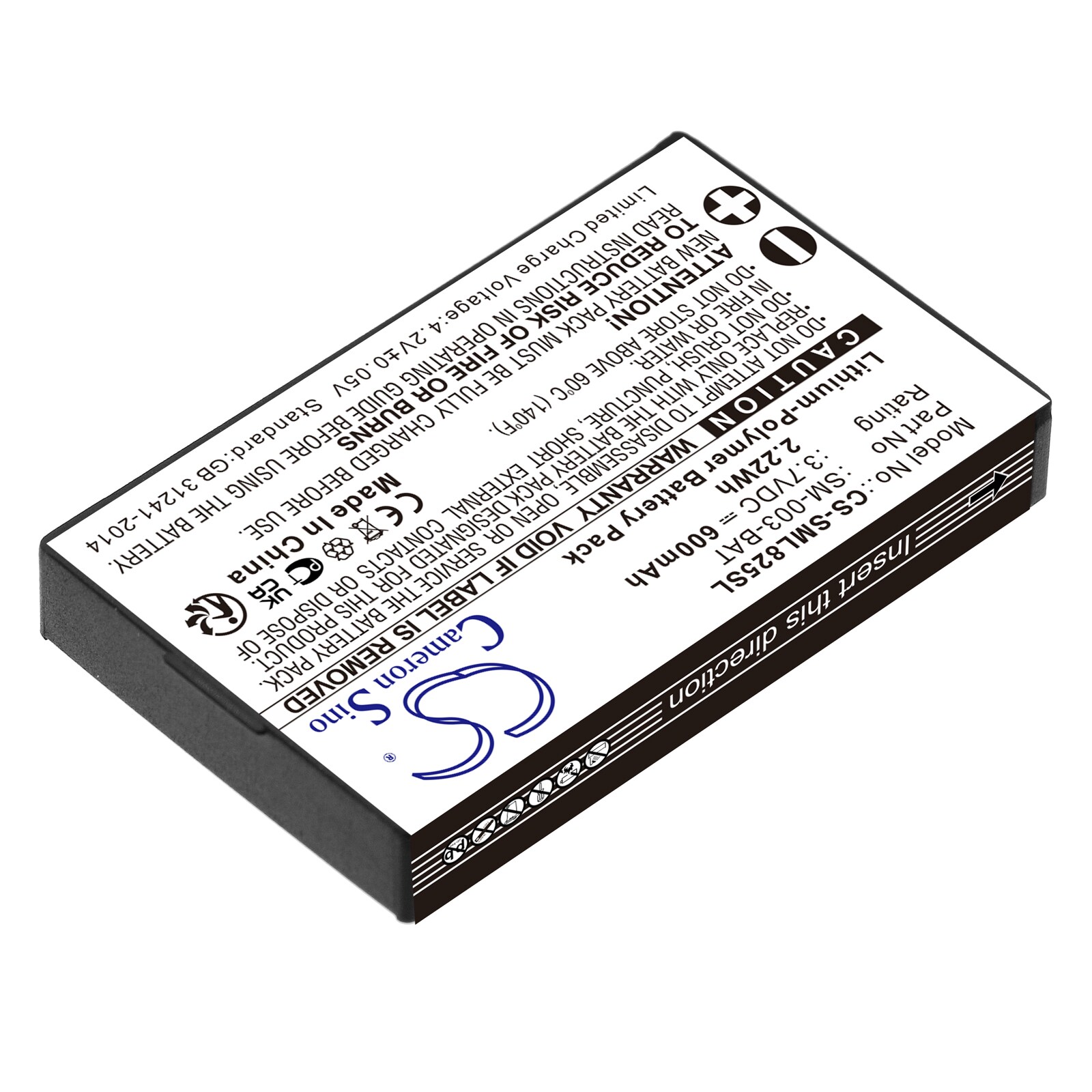 Batteri till Trådlöst headset för SIMOLIO, SM-905TV, SM-829D1 m.fl.