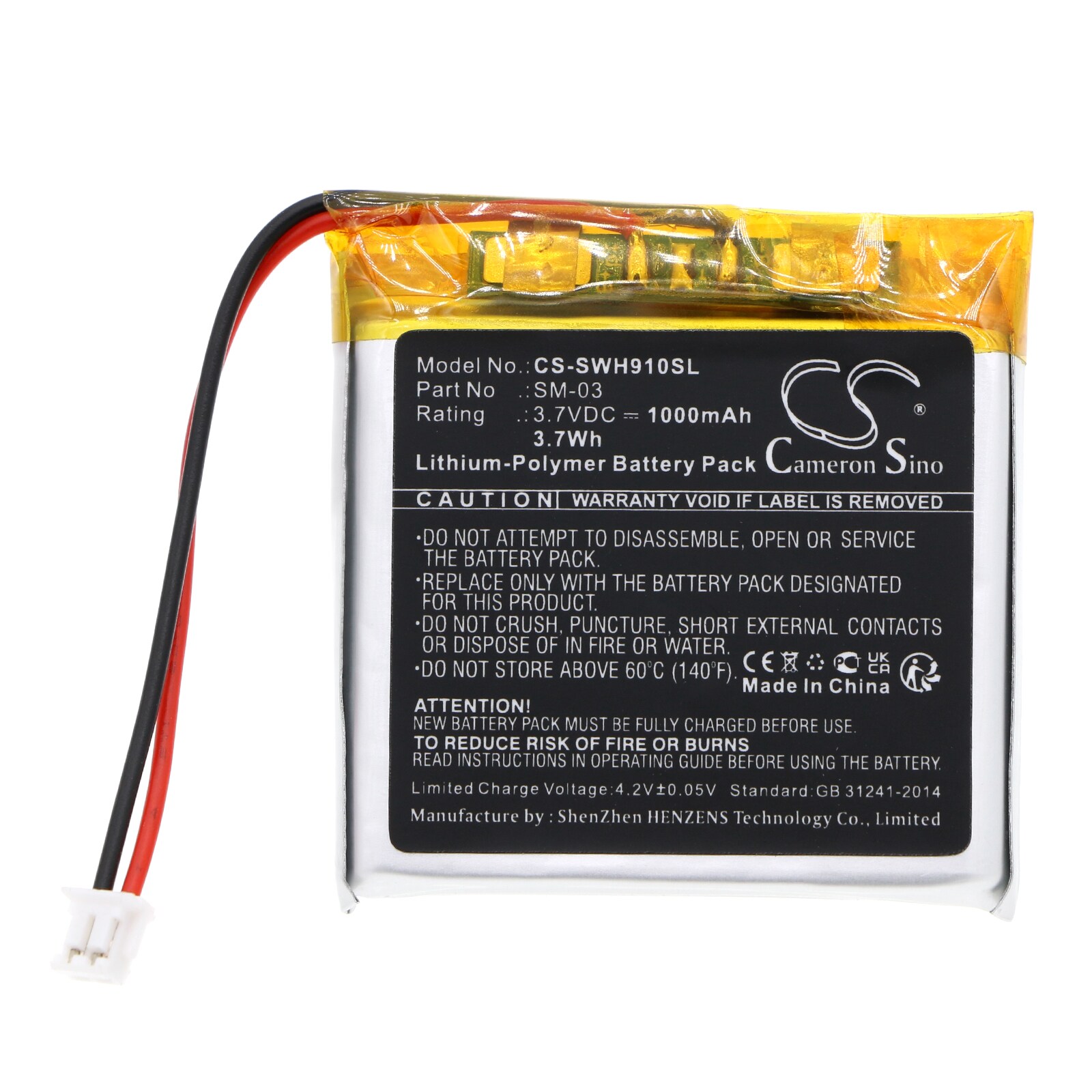 Batteri till Trådlöst headset för Sony  WH-H910N, WH-H910
