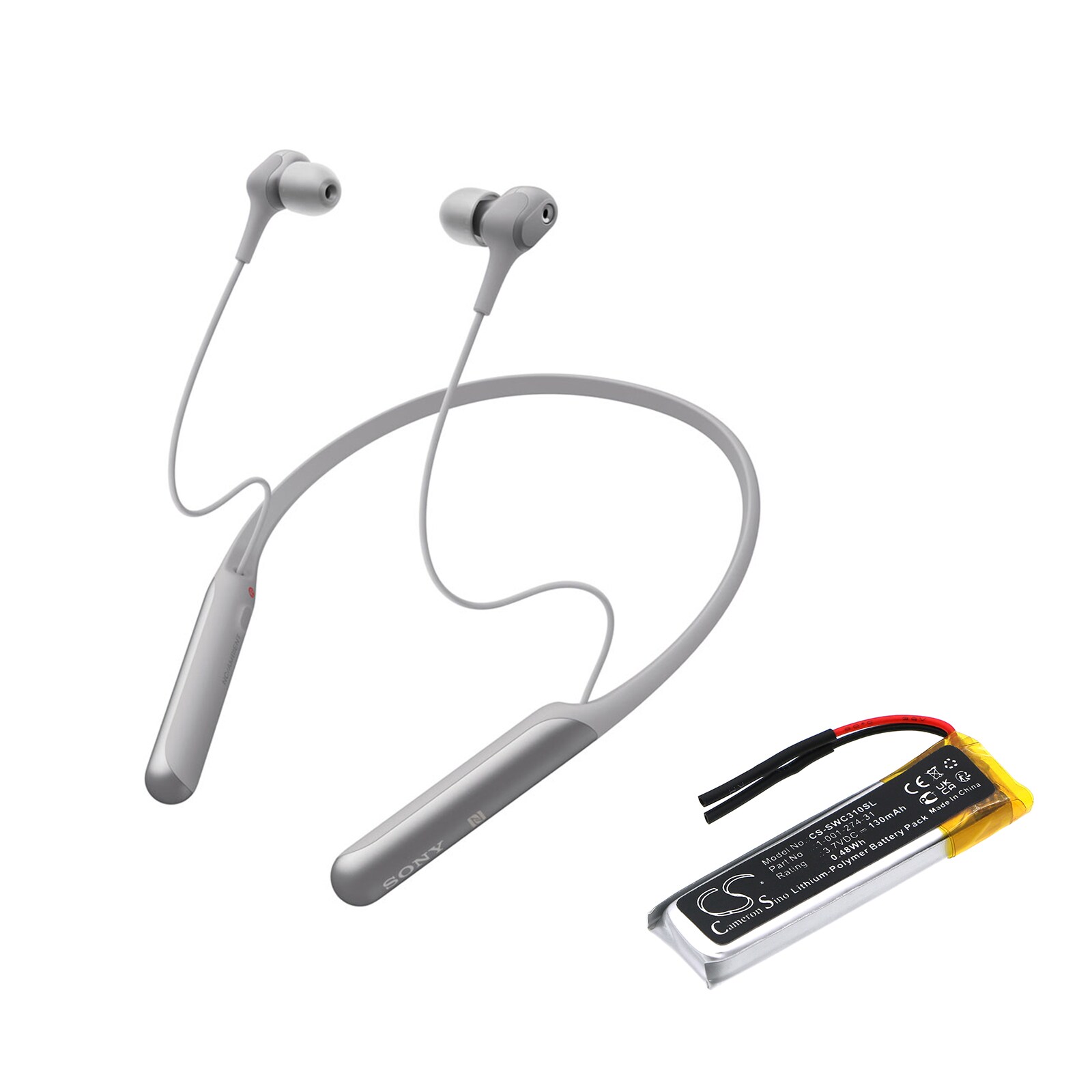 Batteri till Trådlöst headset för Sony WI-C600N, WI-C400, WI-C500 m.fl.