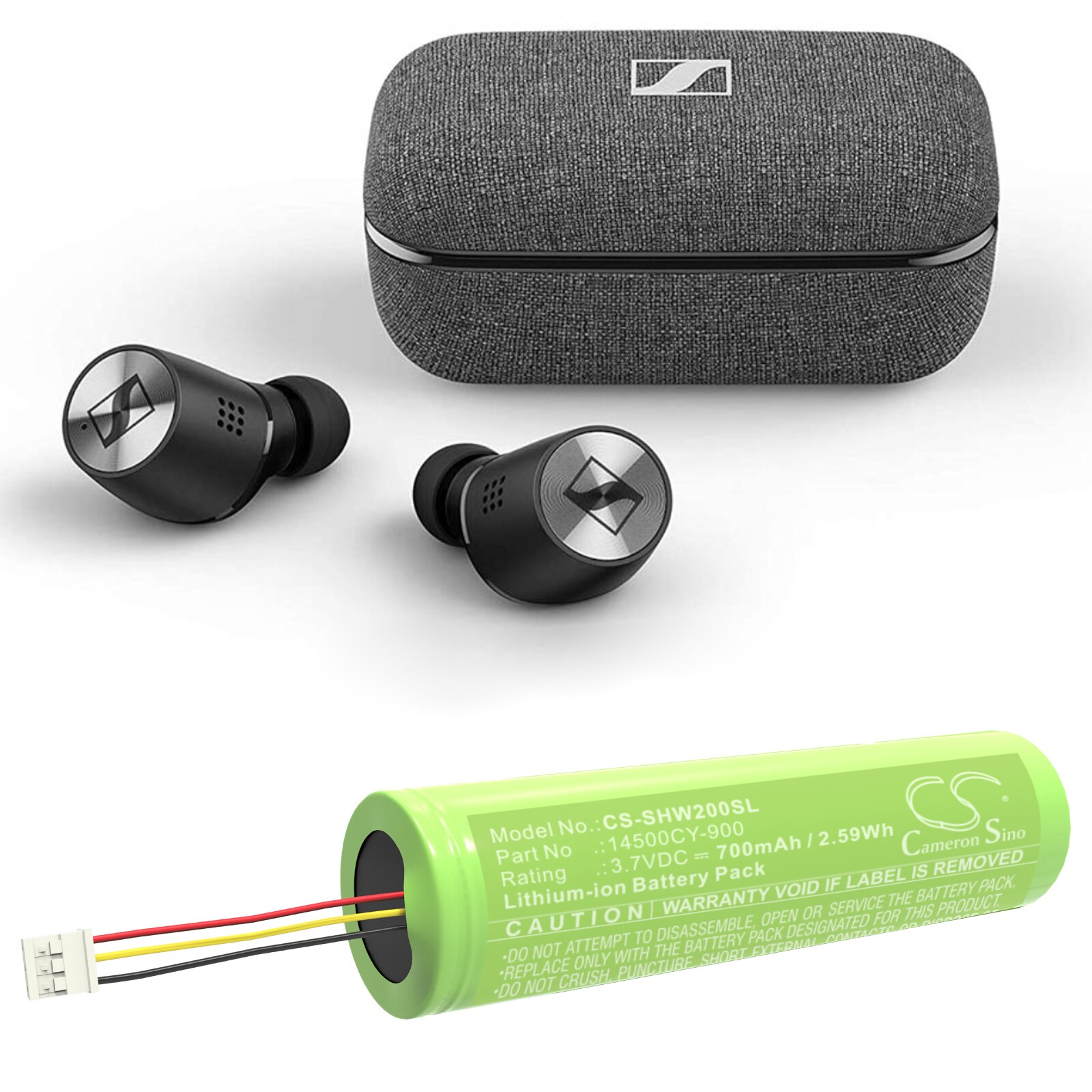 Batteri till Trådlöst headset för Sennheiser Momentum TW2 Charging Case