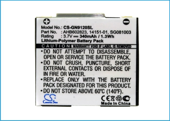 Batteri till Trådlöst headset för GN Netcom 9120, Netcom 9125