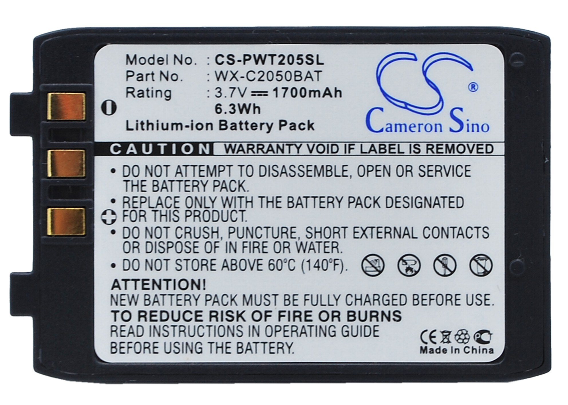 Batteri till Trådlöst headset för Panasonic WX-CT2050, Attune Aio 2050, WX-CH2050 m.fl.