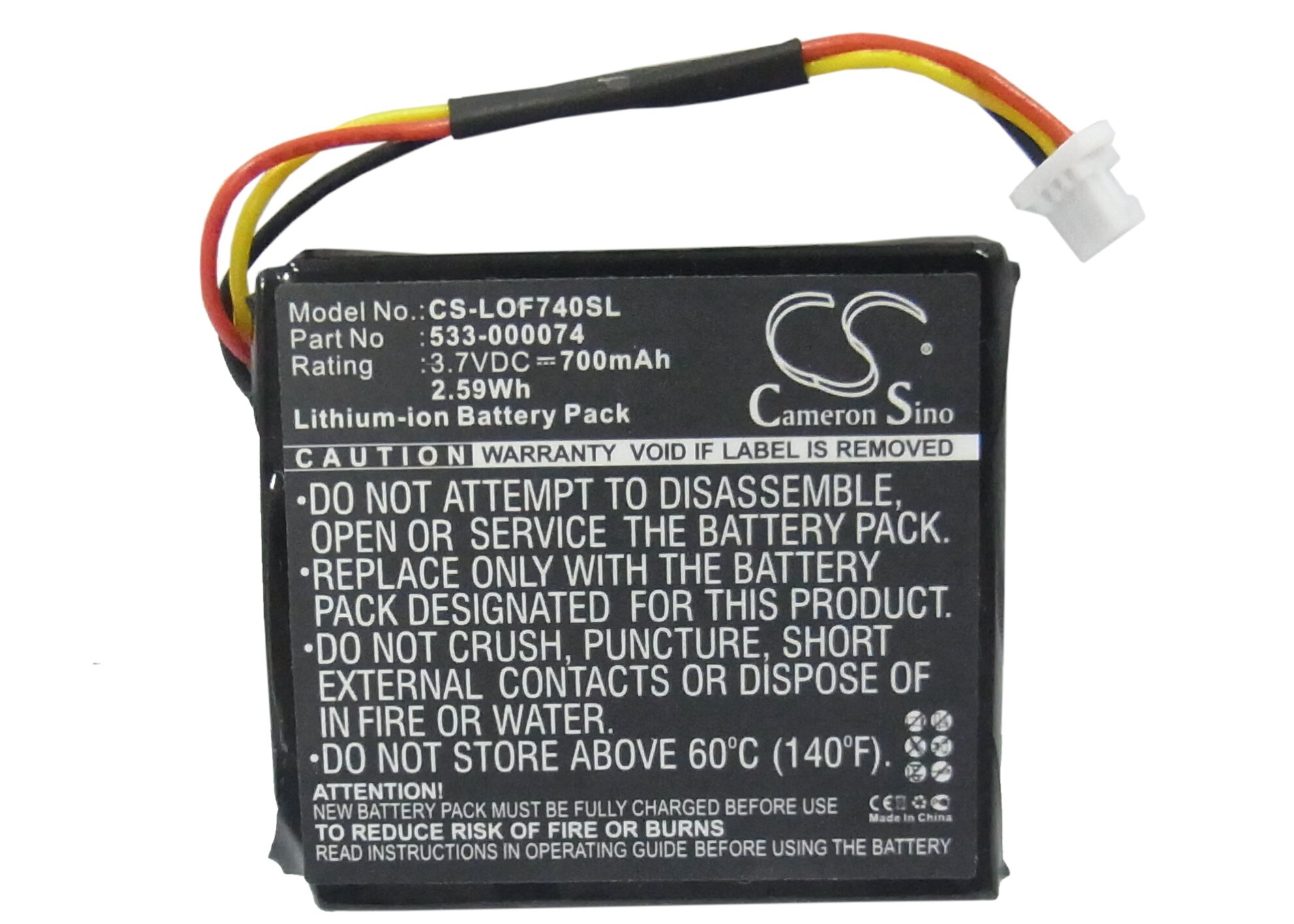 Batteri till Trådlöst headset för Logitech G930, F540, 981-000257