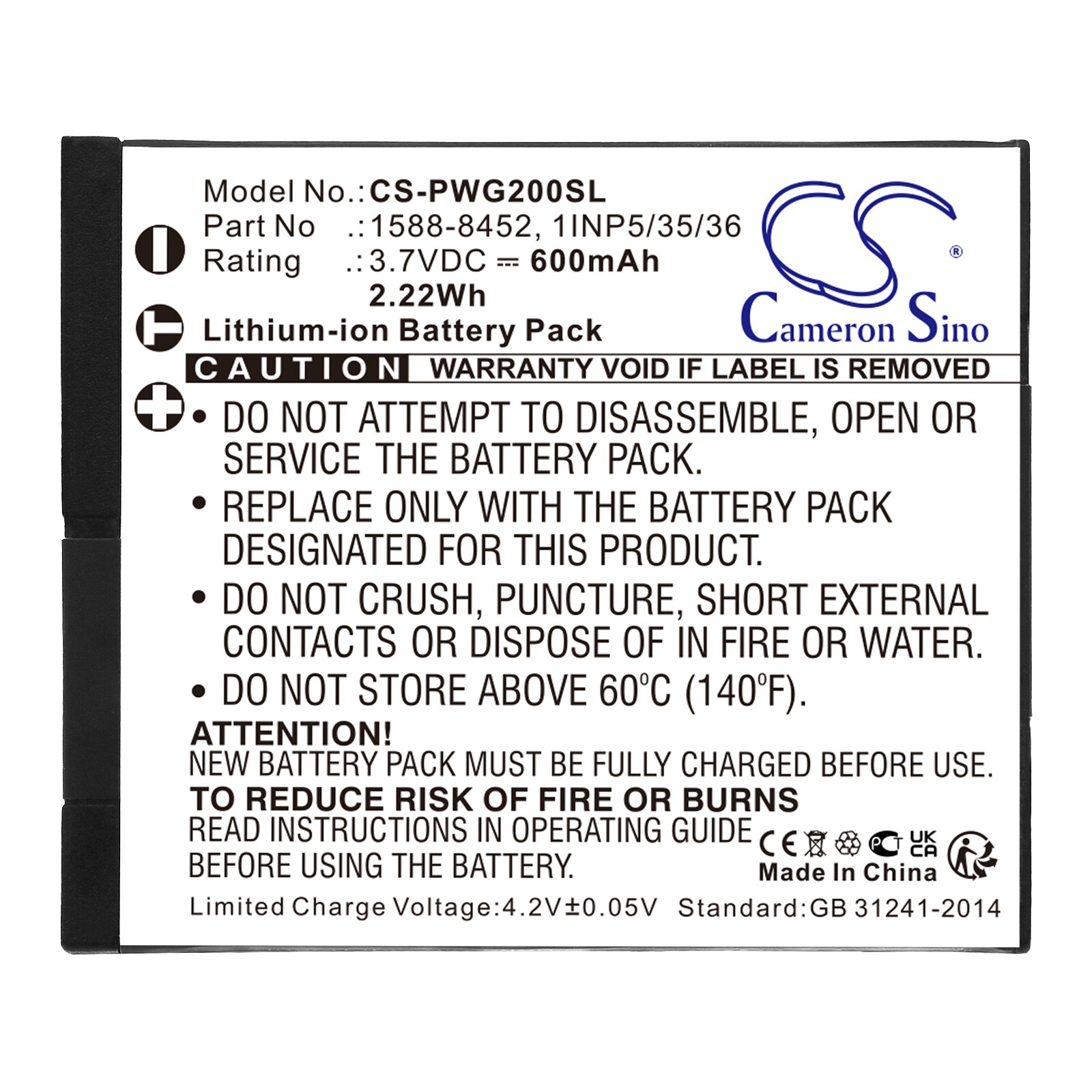 Batteri till Trådlöst headset för Panasonic RP-WFG20, RP-WFG20H, RP-WFG20E m.fl.