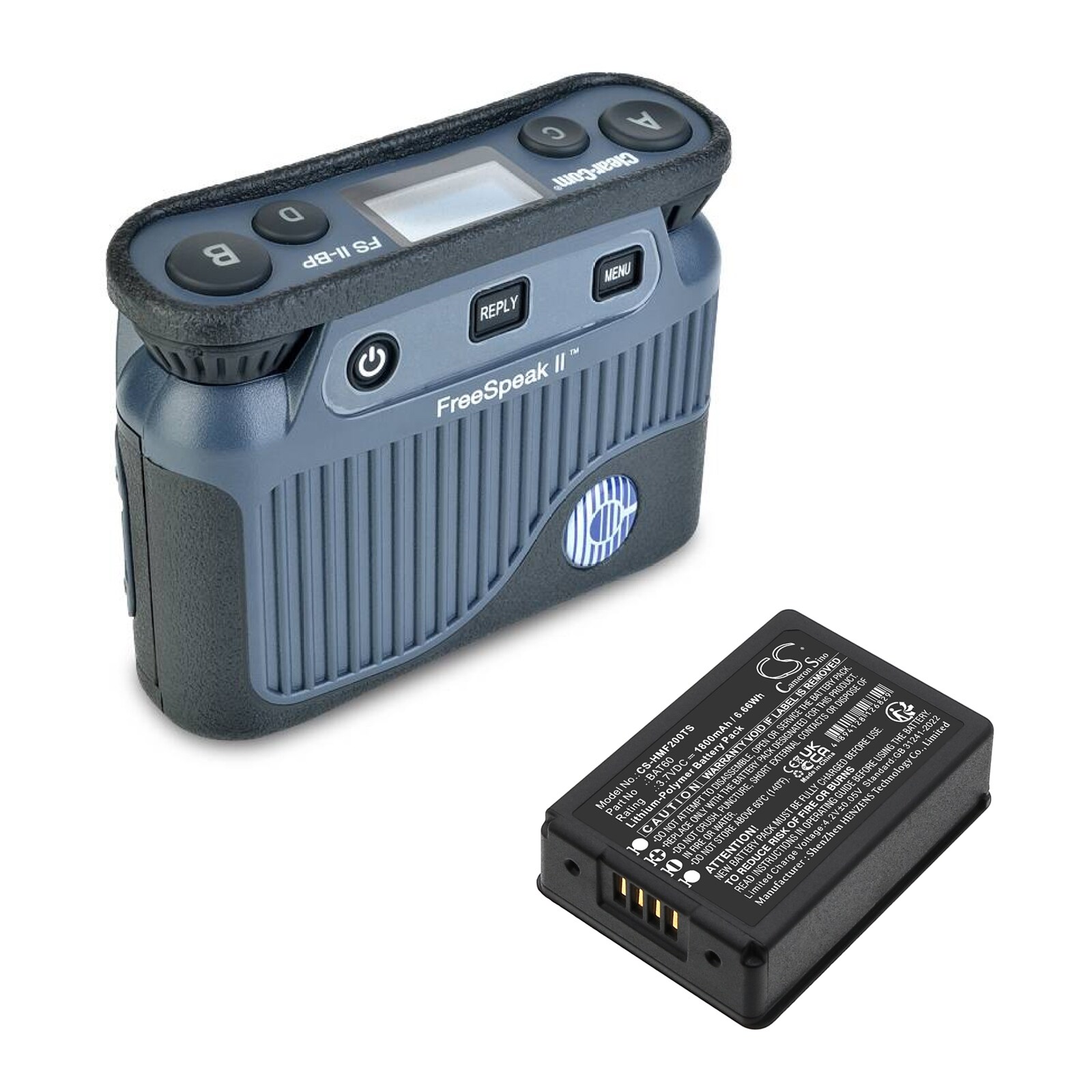 Batteri till Trådlöst headset för HME FreeSpeak II, FreeSpeak II 1.9GHz