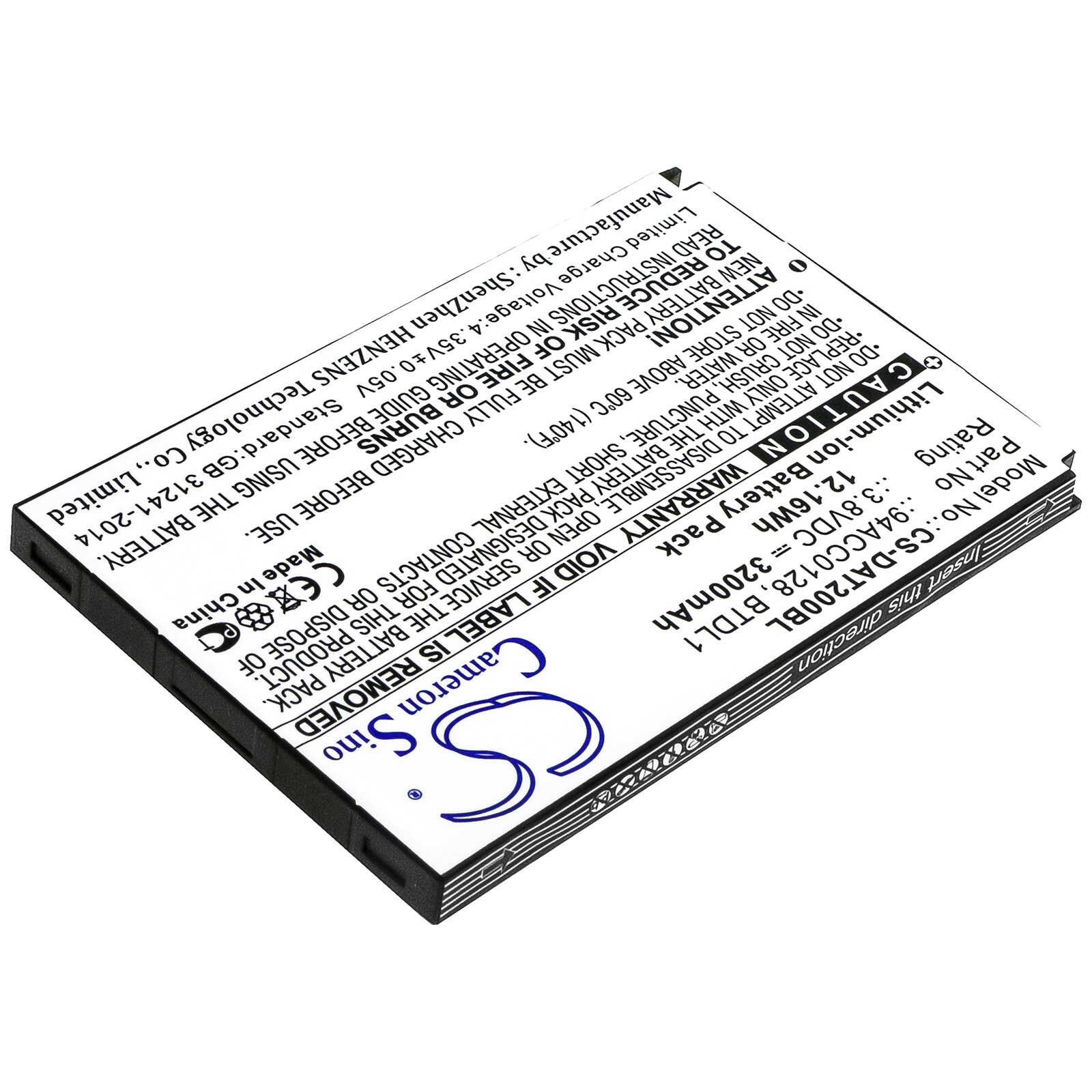 Batteri till Streckkodsläsare för Datalogic Axist, DL-Axist