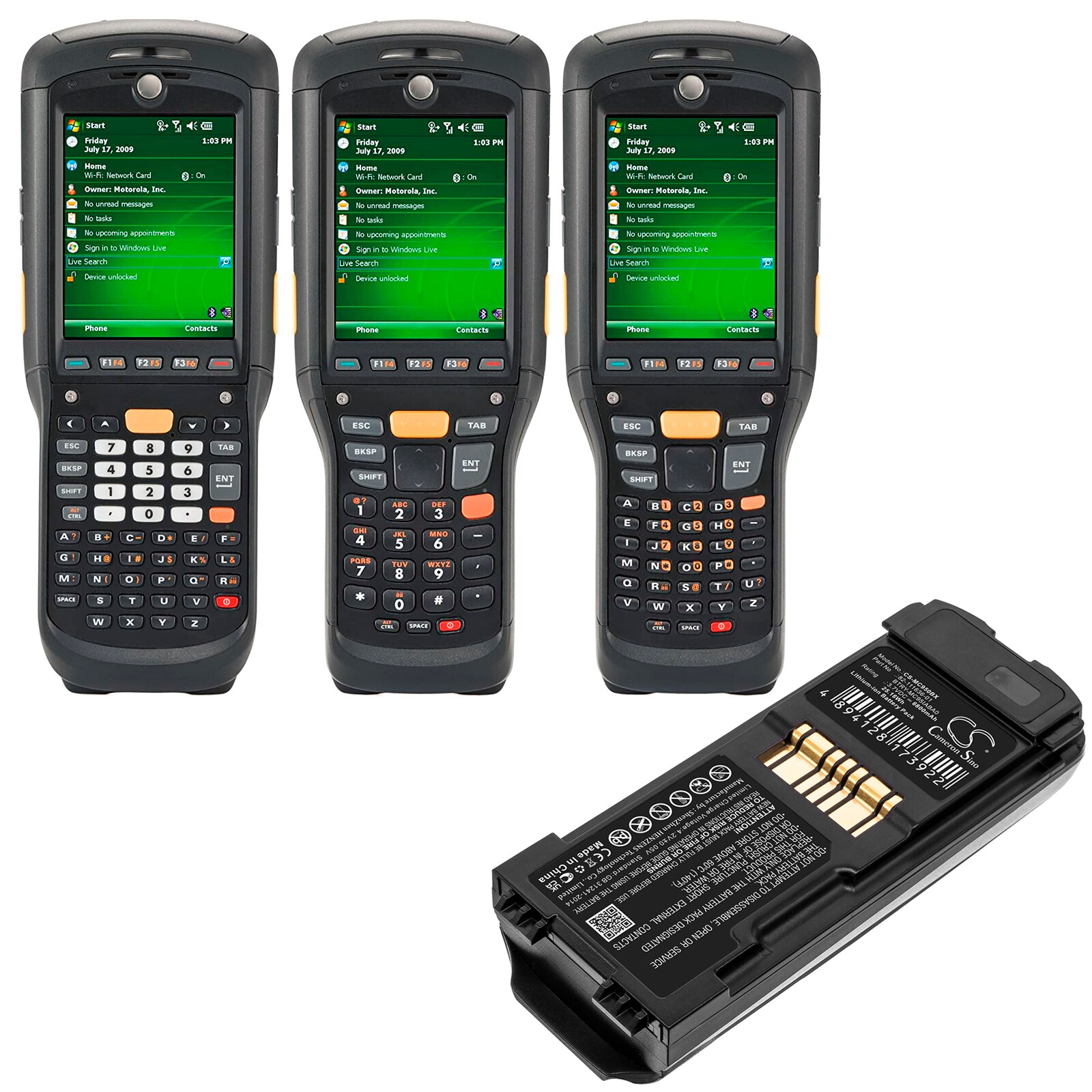 Batteri till Streckkodsläsare för Symbol MC9500, MC9590, MC9596