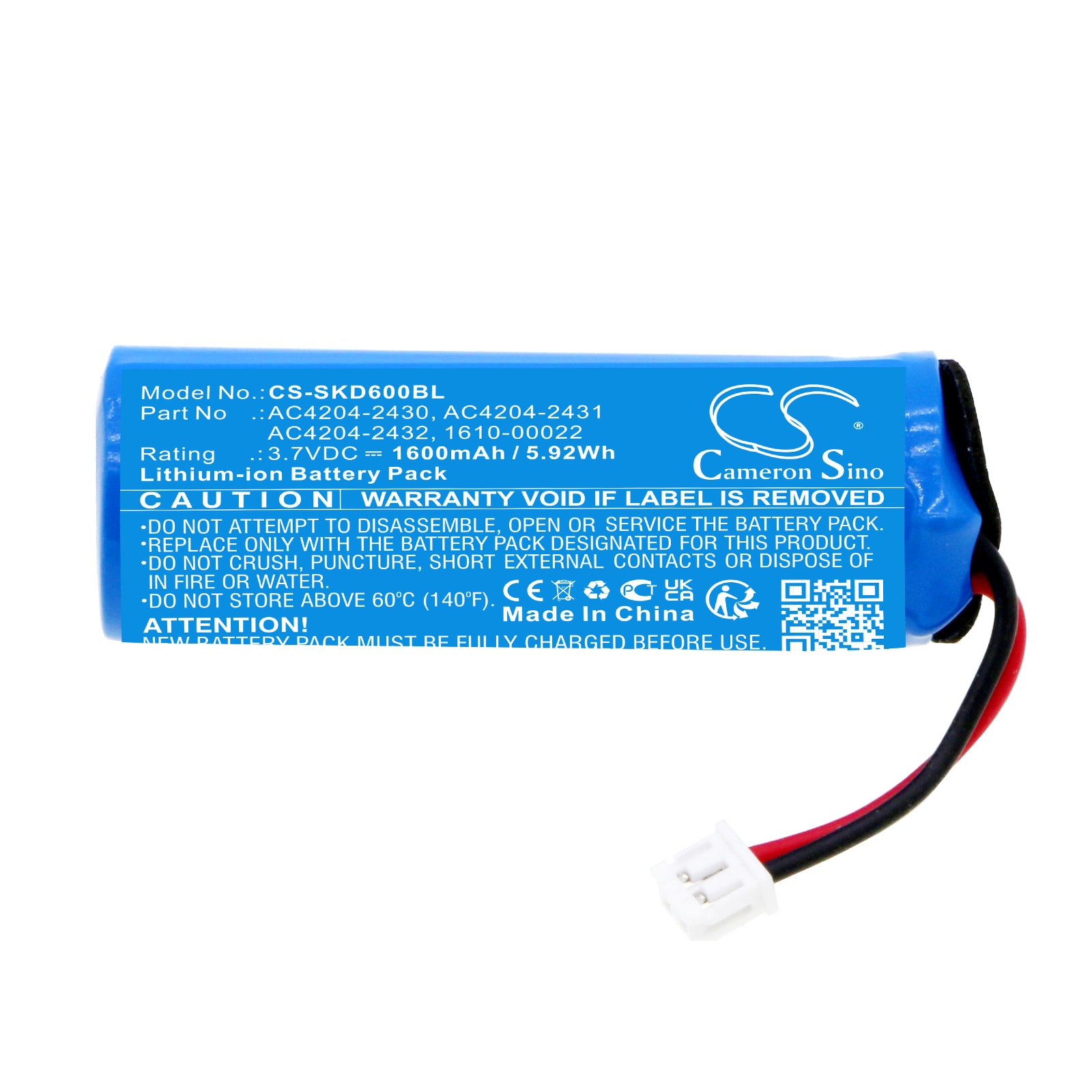 Batteri till Streckkodsläsare för Socket Mobile D700, D730, D740 m.fl.