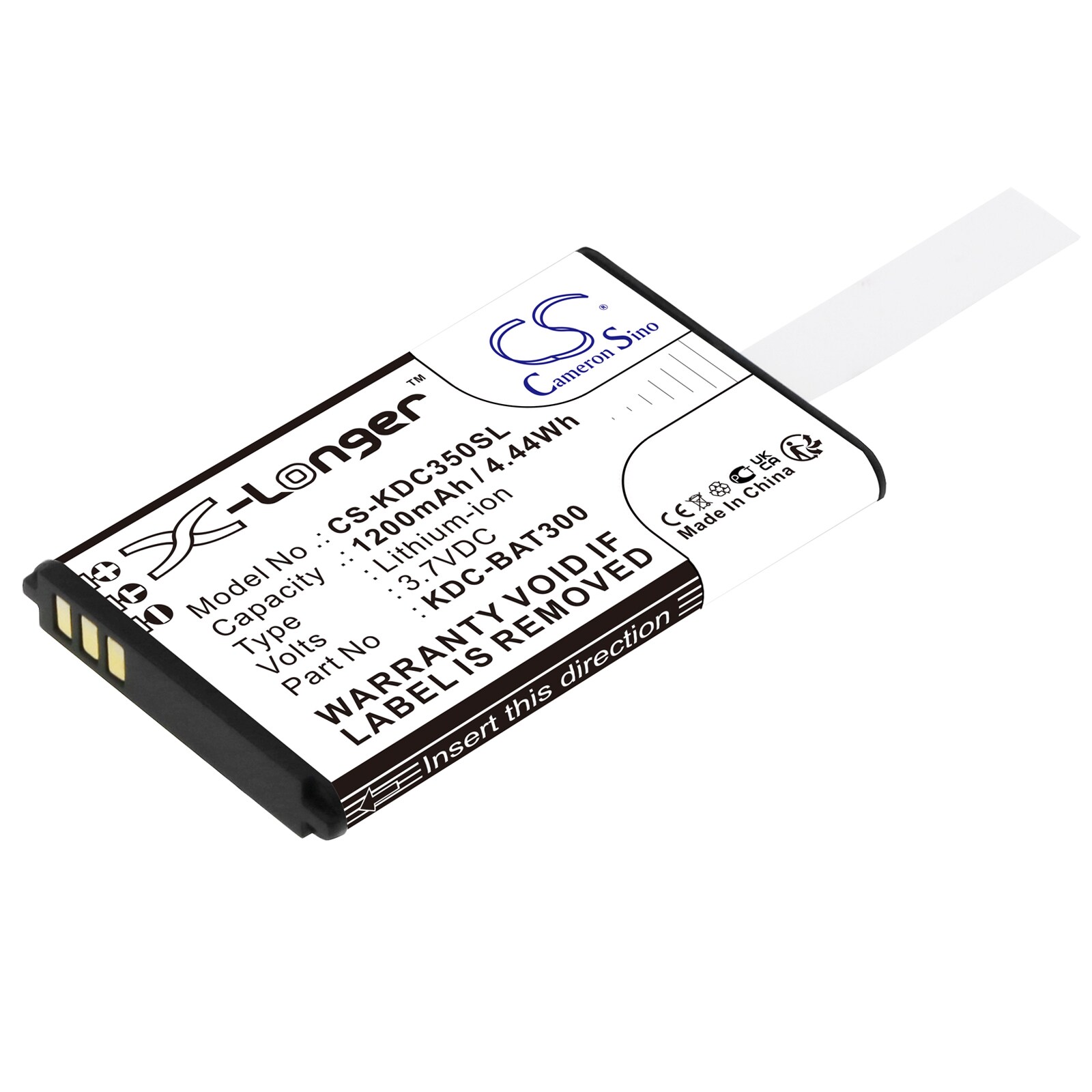 Batteri till Streckkodsläsare för KOAMTAC KDC-300, KDC-250, KDC350R2 m.fl.