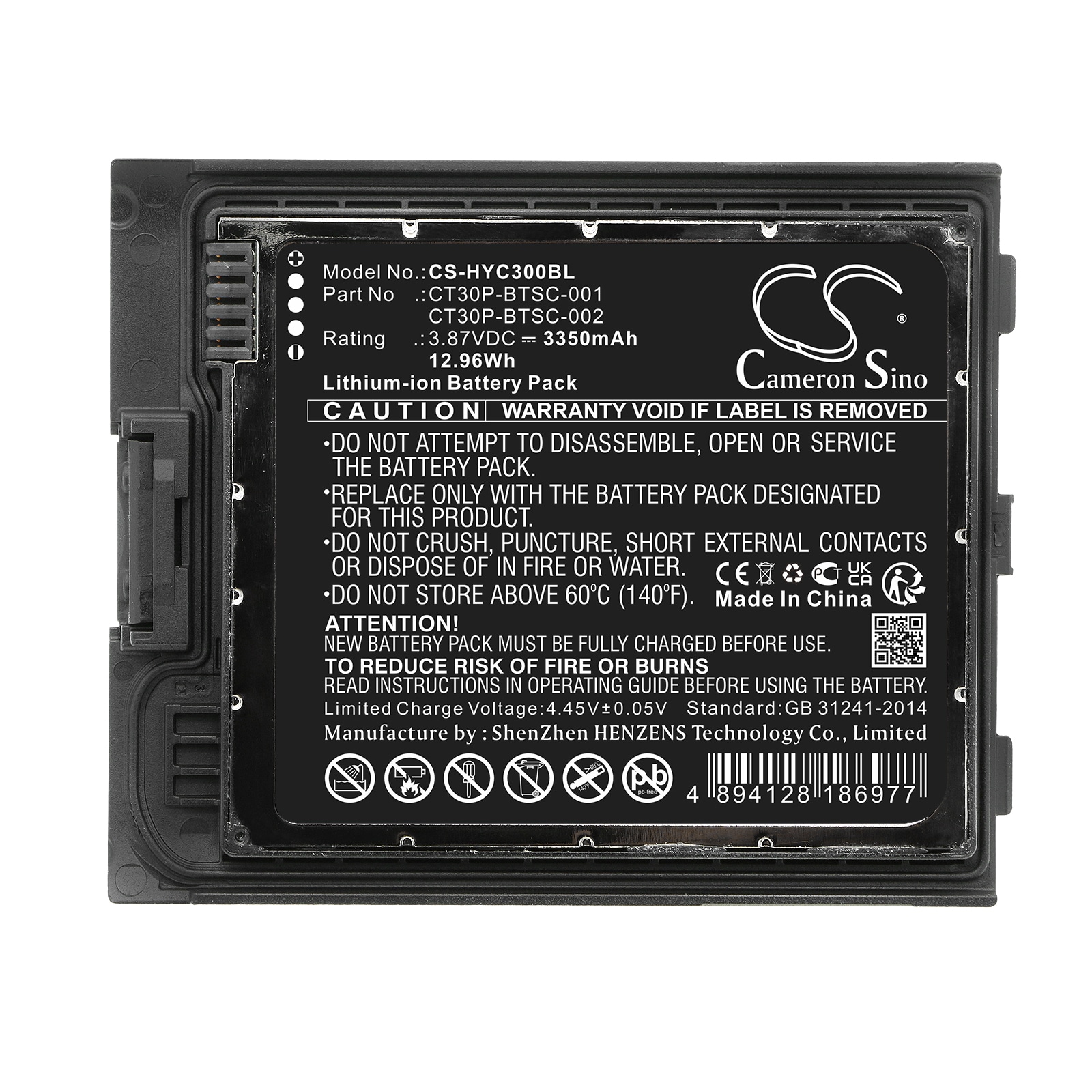 Batteri till Streckkodsläsare för Honeywell CT30 XP, CT30 XP HC