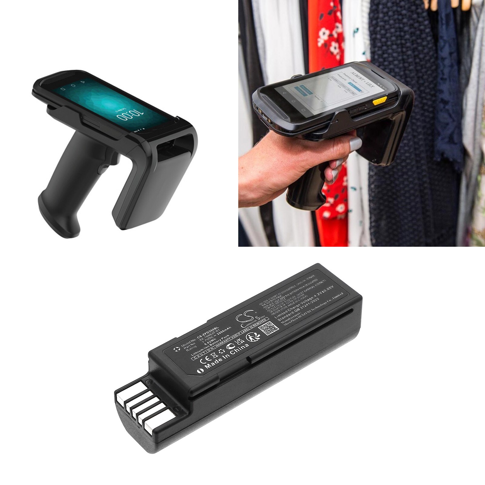 Batteri till Streckkodsläsare för Zebra RFD2000