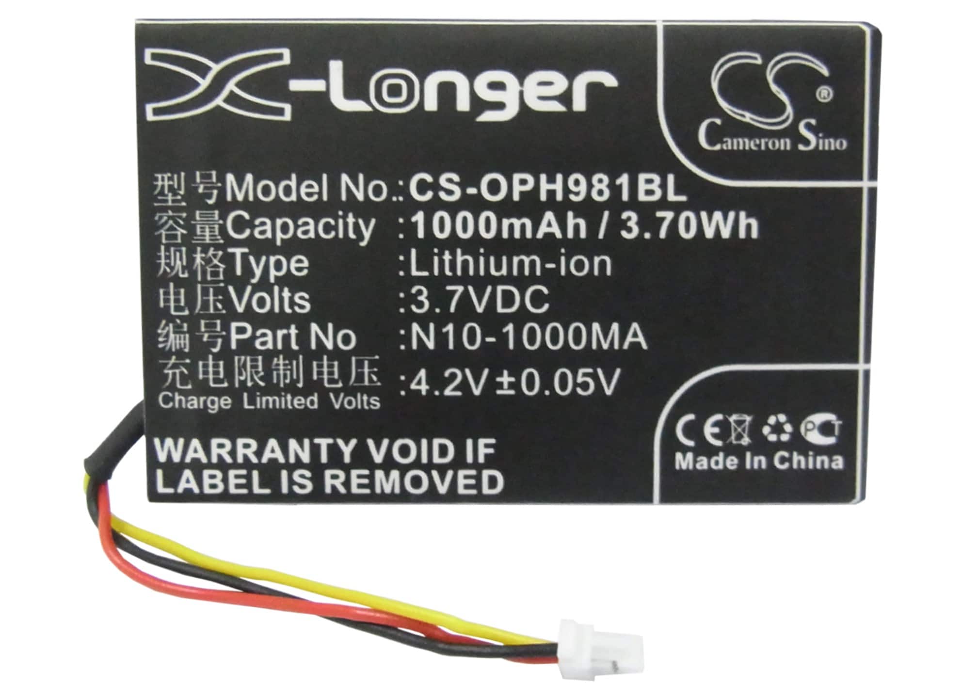 Batteri till Streckkodsläsare för Opticon OPL-9714, OPL-9715, OPL-9815 m.fl.