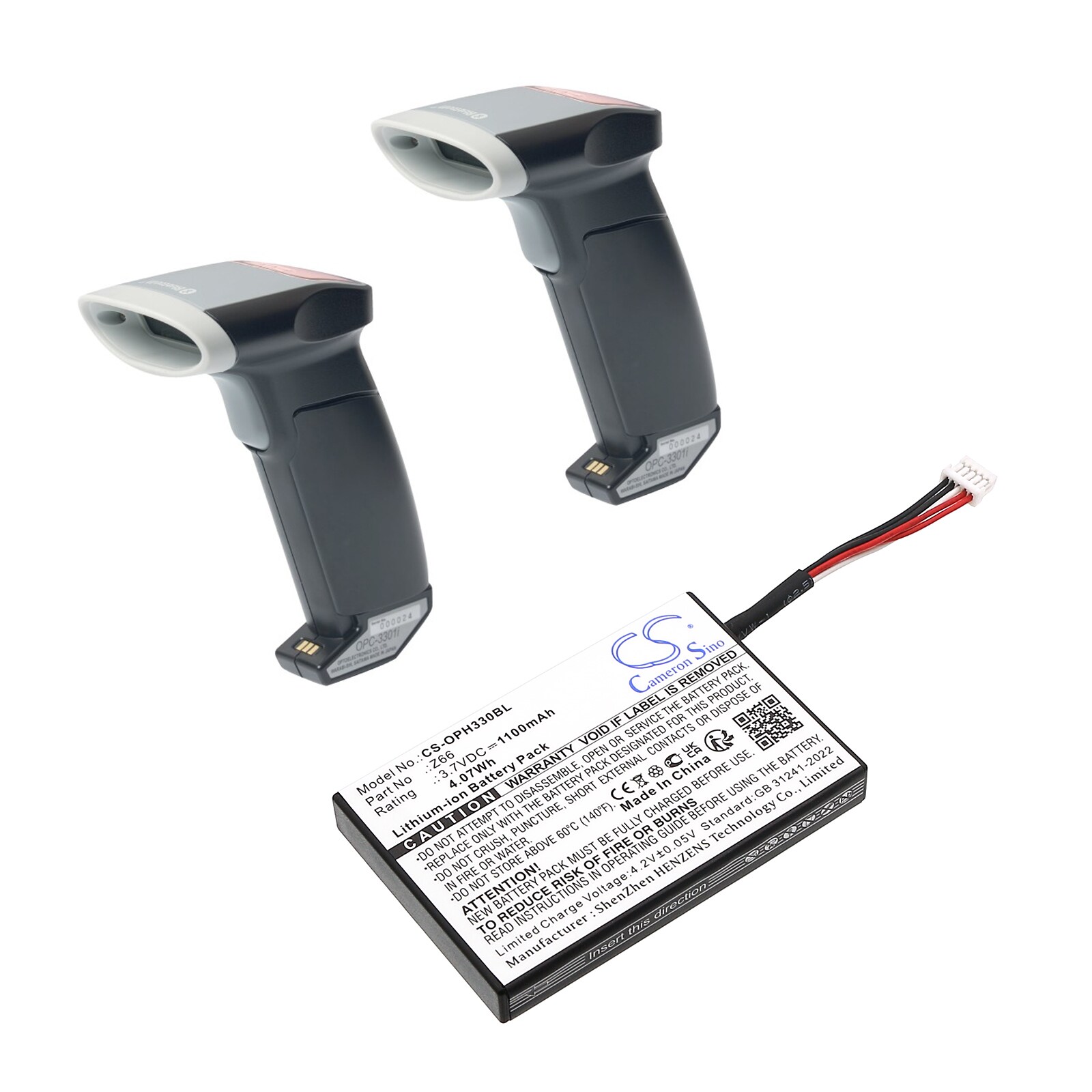 Batteri till Streckkodsläsare för Opticon OPR-3301, OPI-3301, OPI-3301i m.fl.