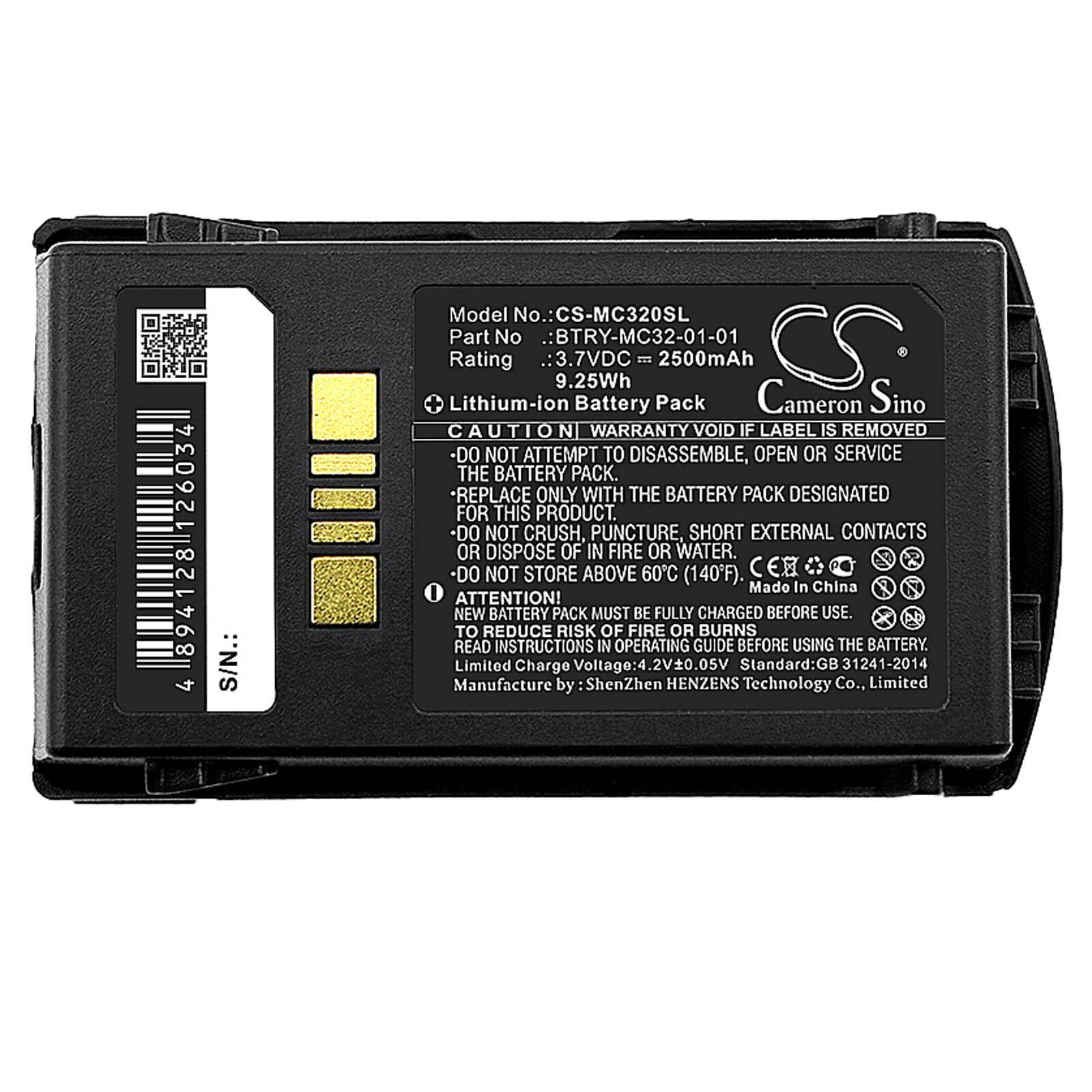 Batteri till Streckkodsläsare för Zebra MC3200, MC32N0, MC32N0-S
