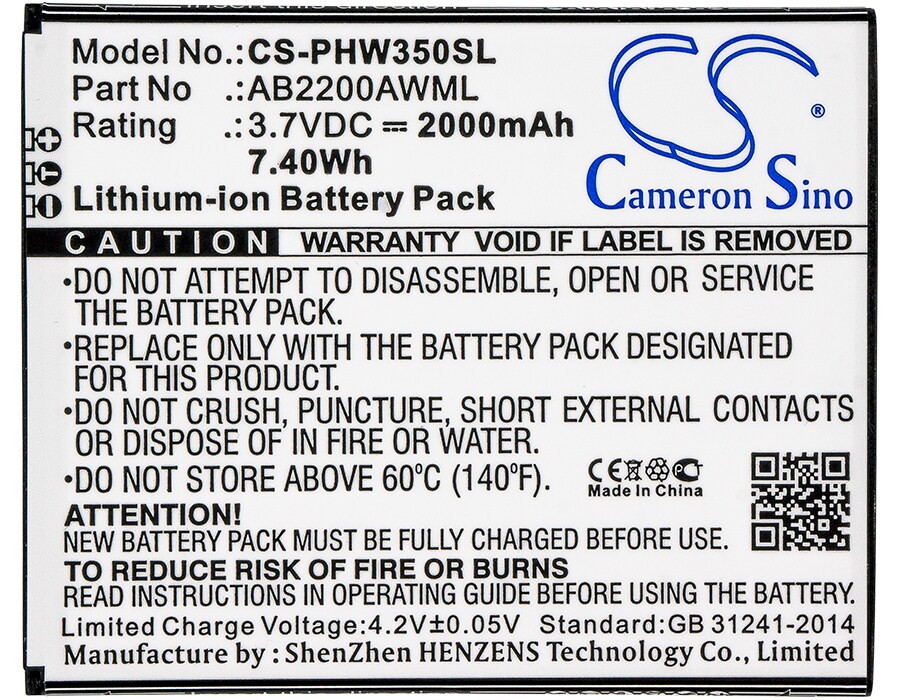 Batteri till SmartPhone, Mobil för Philips Xenium W3500, Xenium W3509, W3500 m.fl.