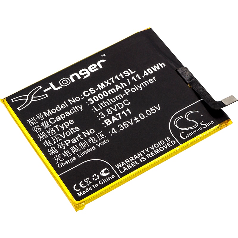 Batteri till SmartPhone, Mobil för Meizu M6, M6 Dual SIM, M6 Dual SIM TD-LTE m.fl.