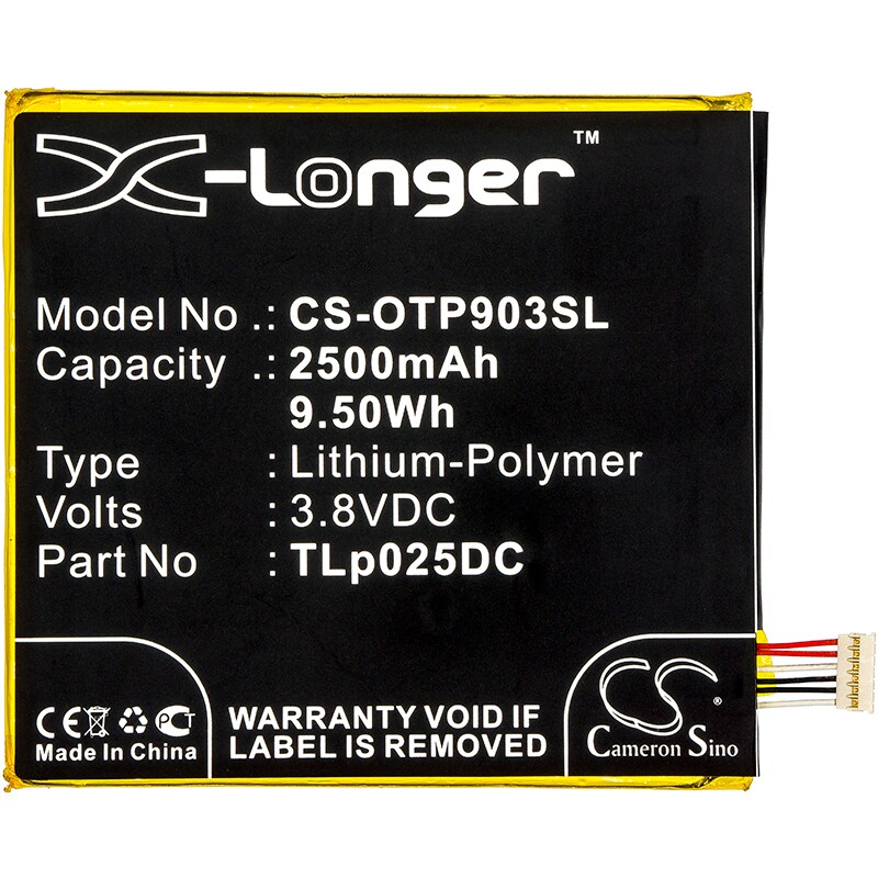 Batteri till SmartPhone, Mobil för Alcatel OT-8050D, One Touch Pixi 4 6.0 m.fl.