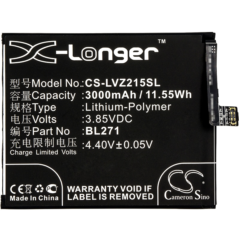Batteri till SmartPhone, Mobil för Lenovo ZUK Edge, Z2151, ZUK Edge Premium Edition m.fl.