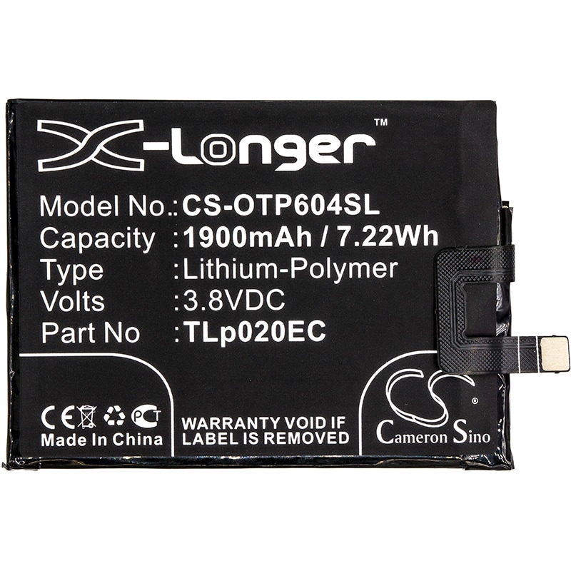 Batteri till SmartPhone, Mobil för Alcatel One Touch Pop Up, OT-6044 m.fl.