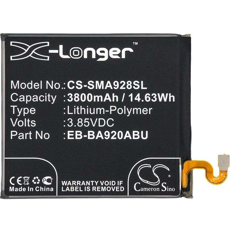 Batteri till SmartPhone, Mobil för Samsung Galaxy A9 2018, SM-A920F, SM-A920F/DS m.fl.