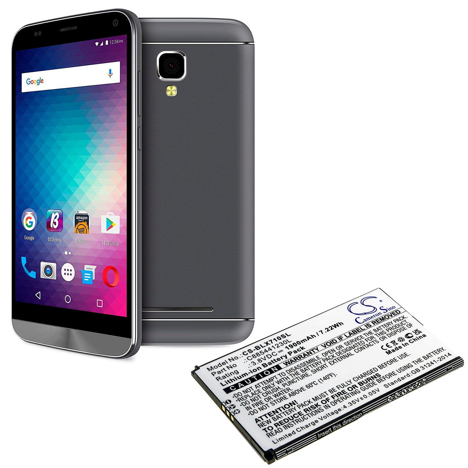Batteri till SmartPhone, Mobil för BLU Dash XL, D710L, D710U