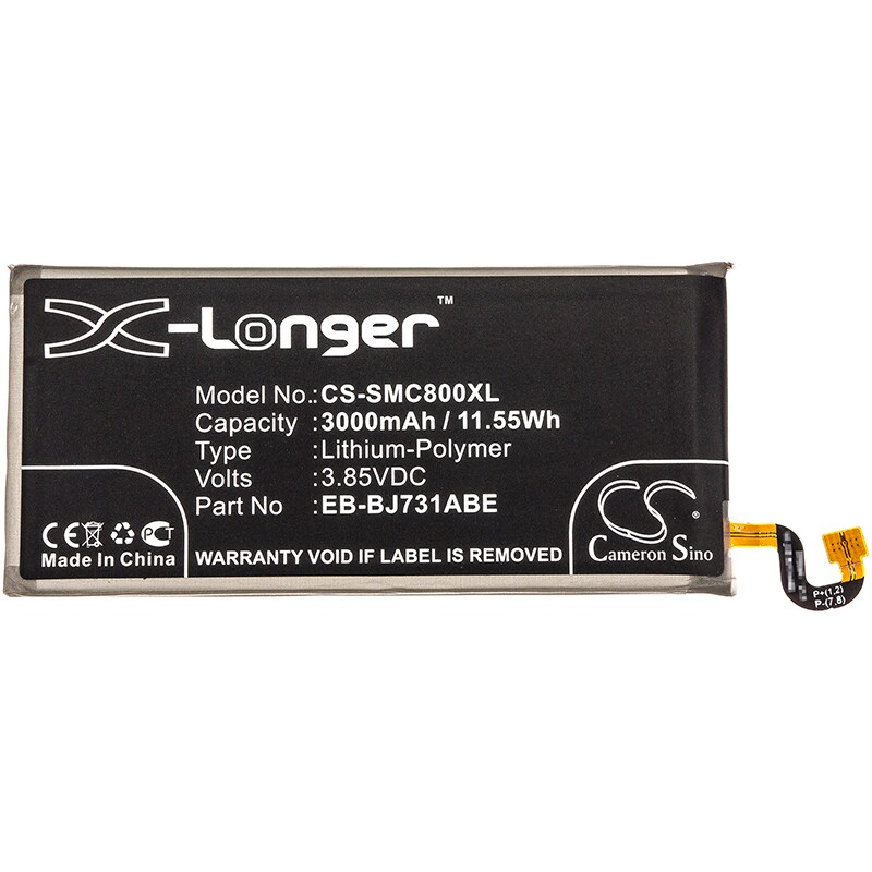 Batteri till SmartPhone, Mobil för Samsung Galaxy C8 Duos, C8 Duos TD-LTE, SM-C7100 m.fl.