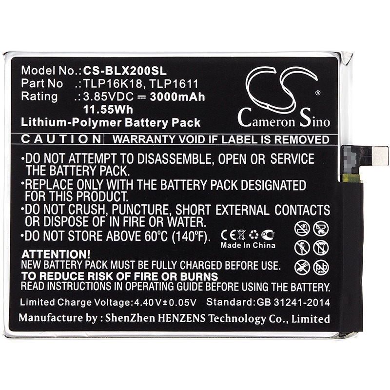 Batteri till SmartPhone, Mobil för BLU Life One X2, L0090, L0091UU
