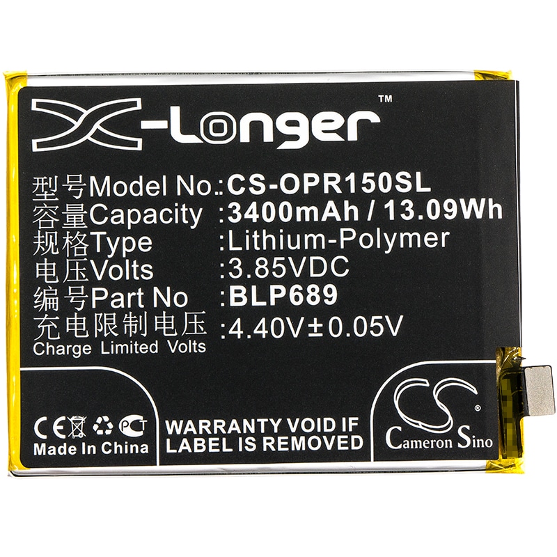 Batteri till SmartPhone, Mobil för OPPO R15x, R15x Dual SIM, PBCT10 m.fl.