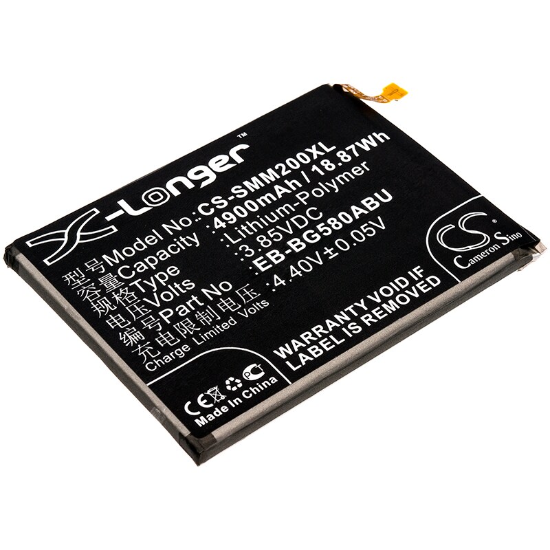 Batteri till SmartPhone, Mobil för Samsung Galaxy M20, SM-M205, SM-M205F/DS m.fl.