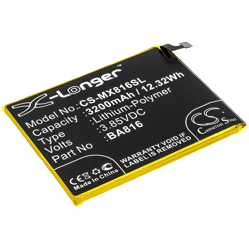 Batteri till SmartPhone, Mobil för Meizu V8, V8 Dual SIM TD-LTE, M816Q