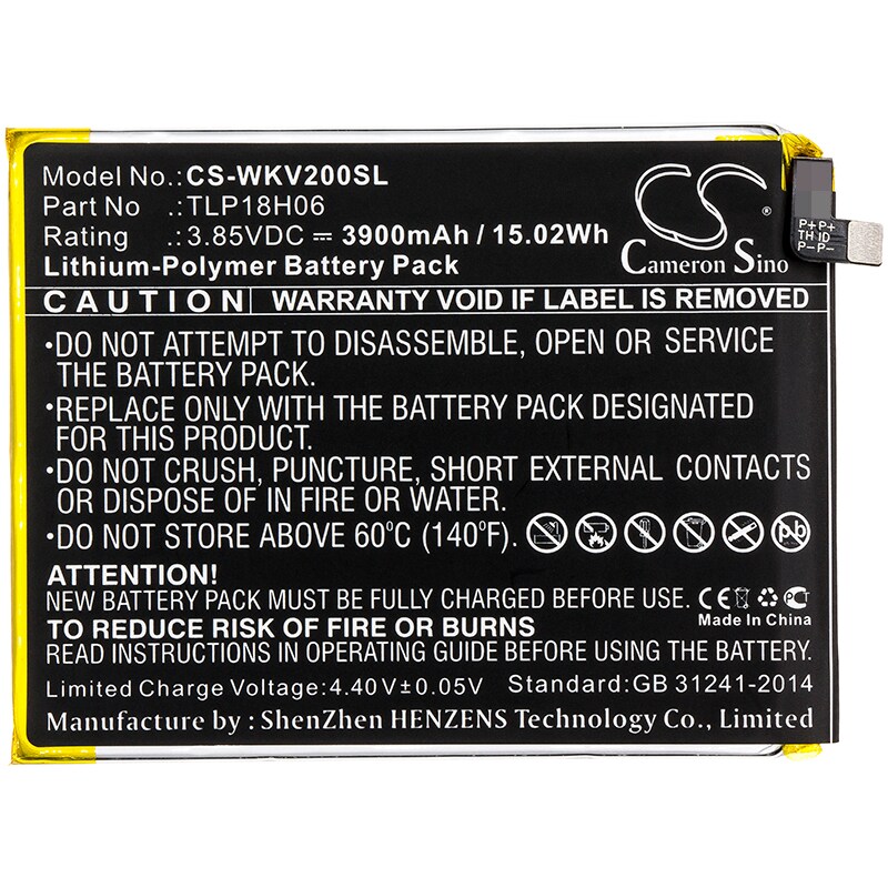 Batteri till SmartPhone, Mobil för Wiko View2 Go, M2354