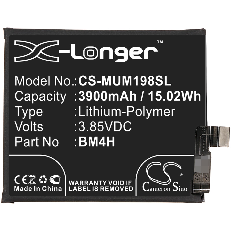 Batteri till SmartPhone, Mobil för Xiaomi 9 Pro 5G, M1908F1XE