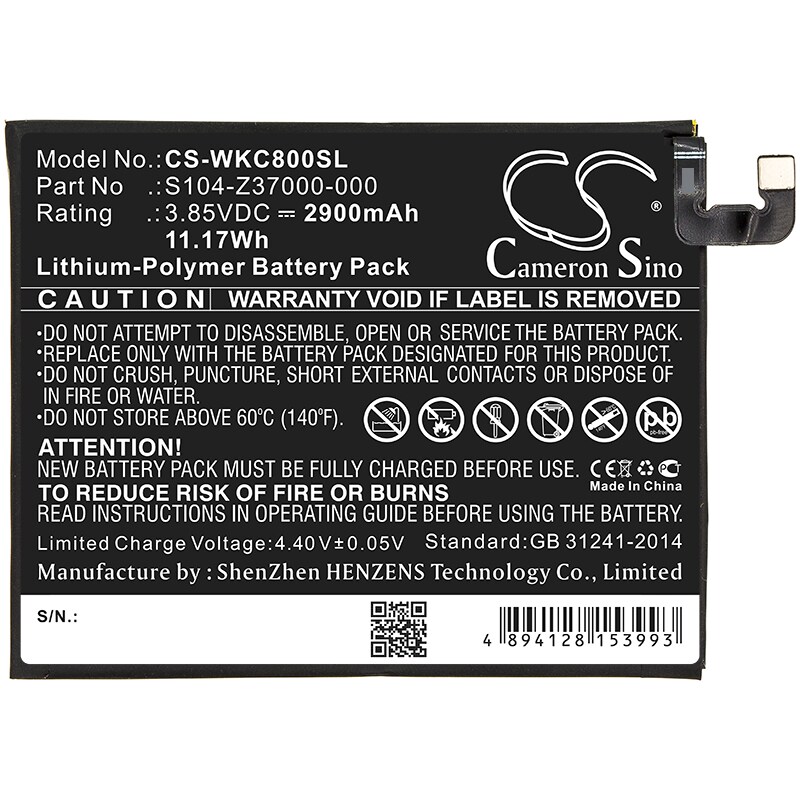 Batteri till SmartPhone, Mobil för Wiko View 2, View 2 Pro, C800AE m.fl.