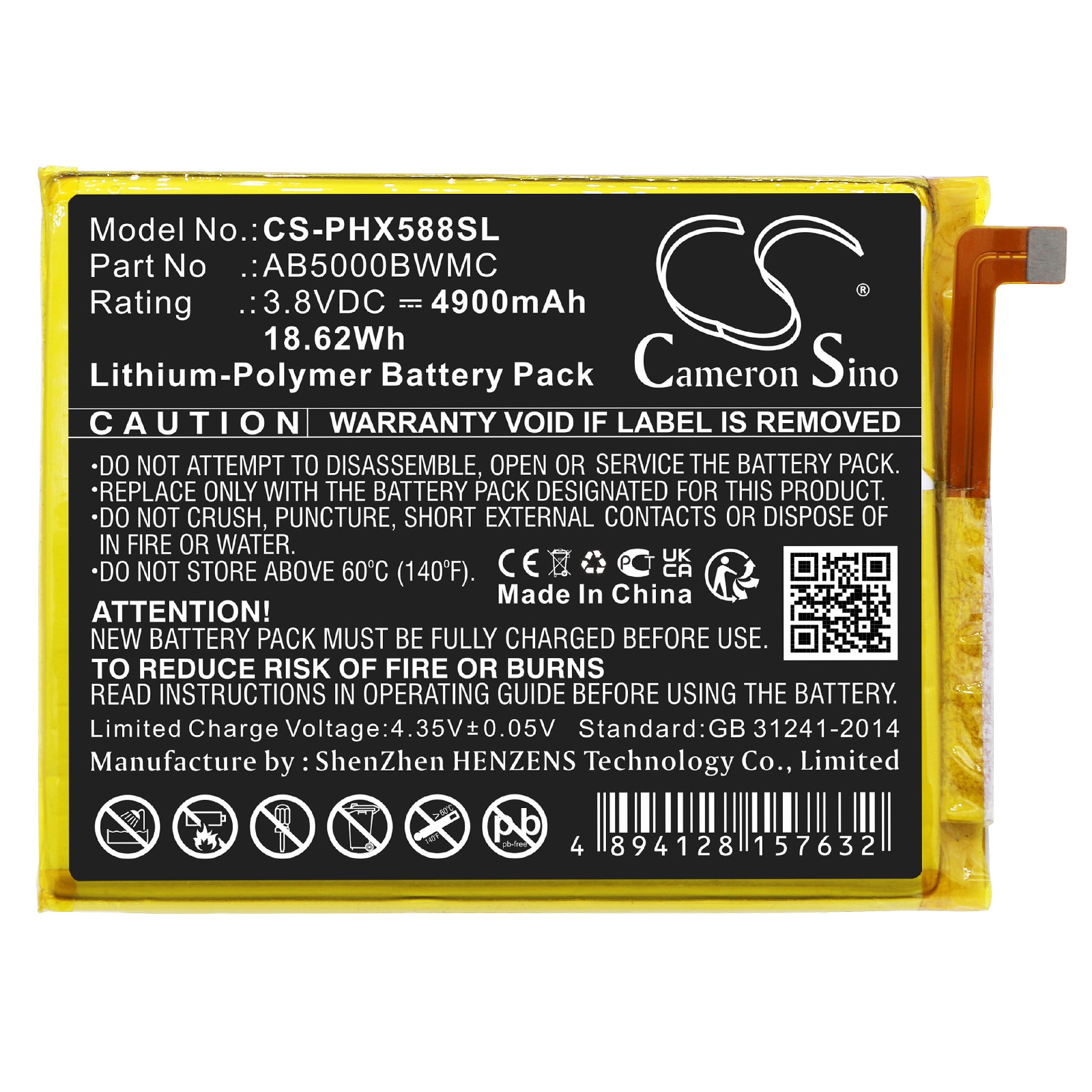 Batteri till SmartPhone, Mobil för Philips Xenium CTX588, Xenium S386, Xenium CTS386 m.fl.