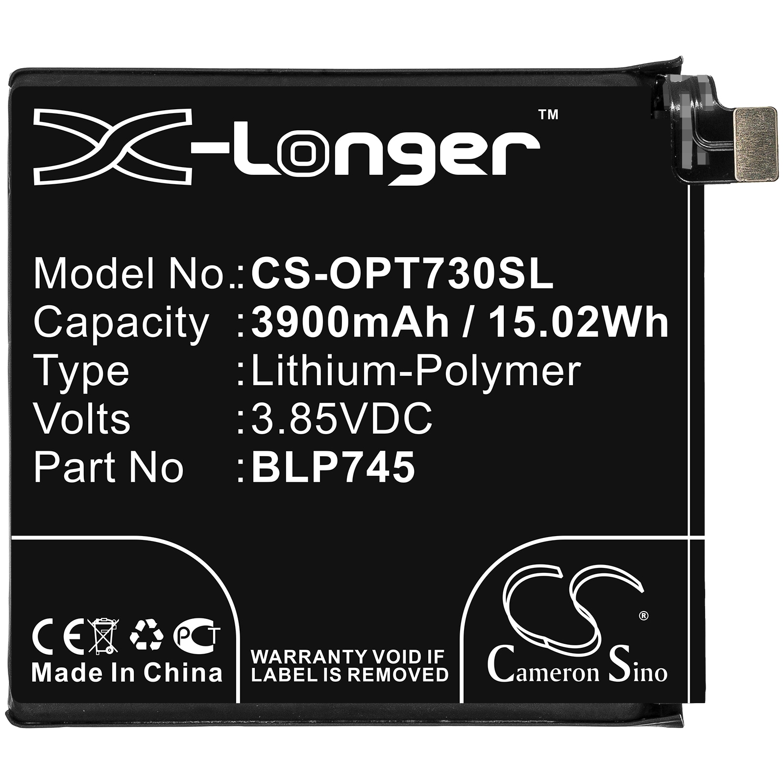 Batteri till SmartPhone, Mobil för Oneplus 7T Pro, 7T Pro 5G, HD1910 HD1911 HD1913 m.fl.
