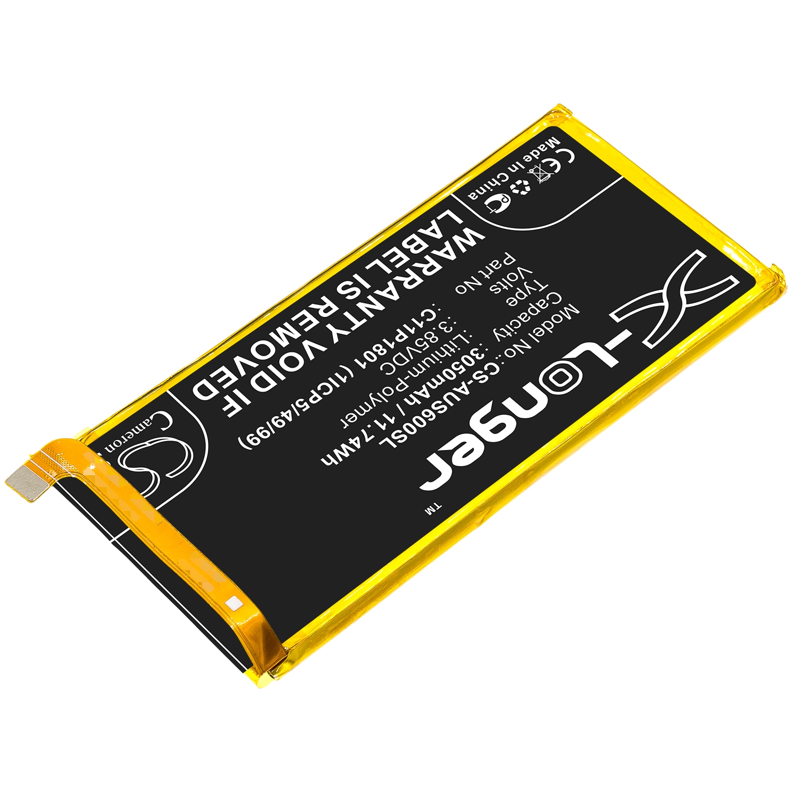 Batteri till SmartPhone, Mobil för Asus ROG Phone, ZS600KL