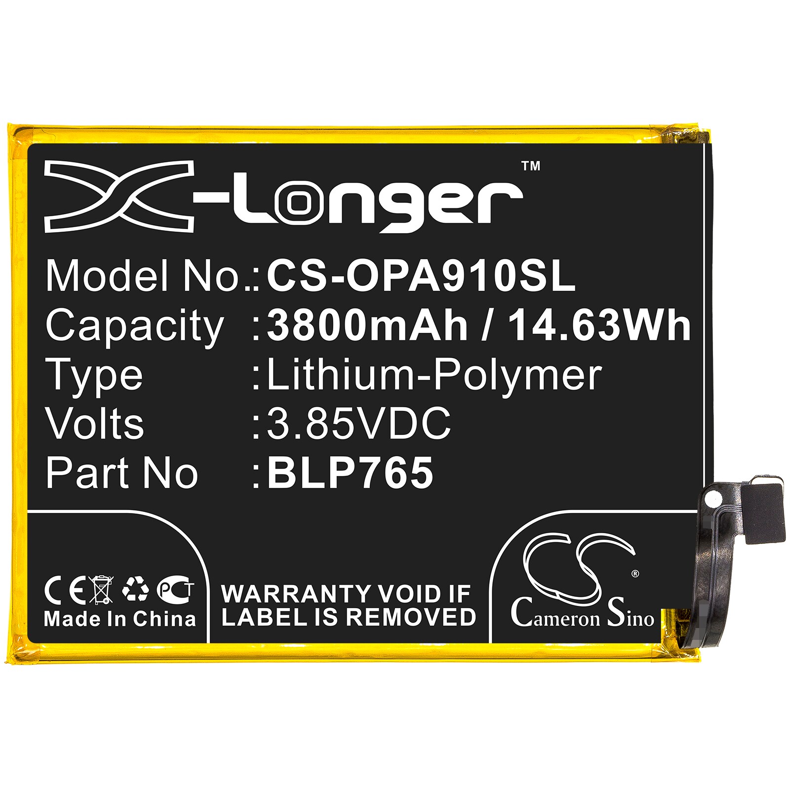 Batteri till SmartPhone, Mobil för OPPO A91, PCPM00, F15 2020 m.fl.