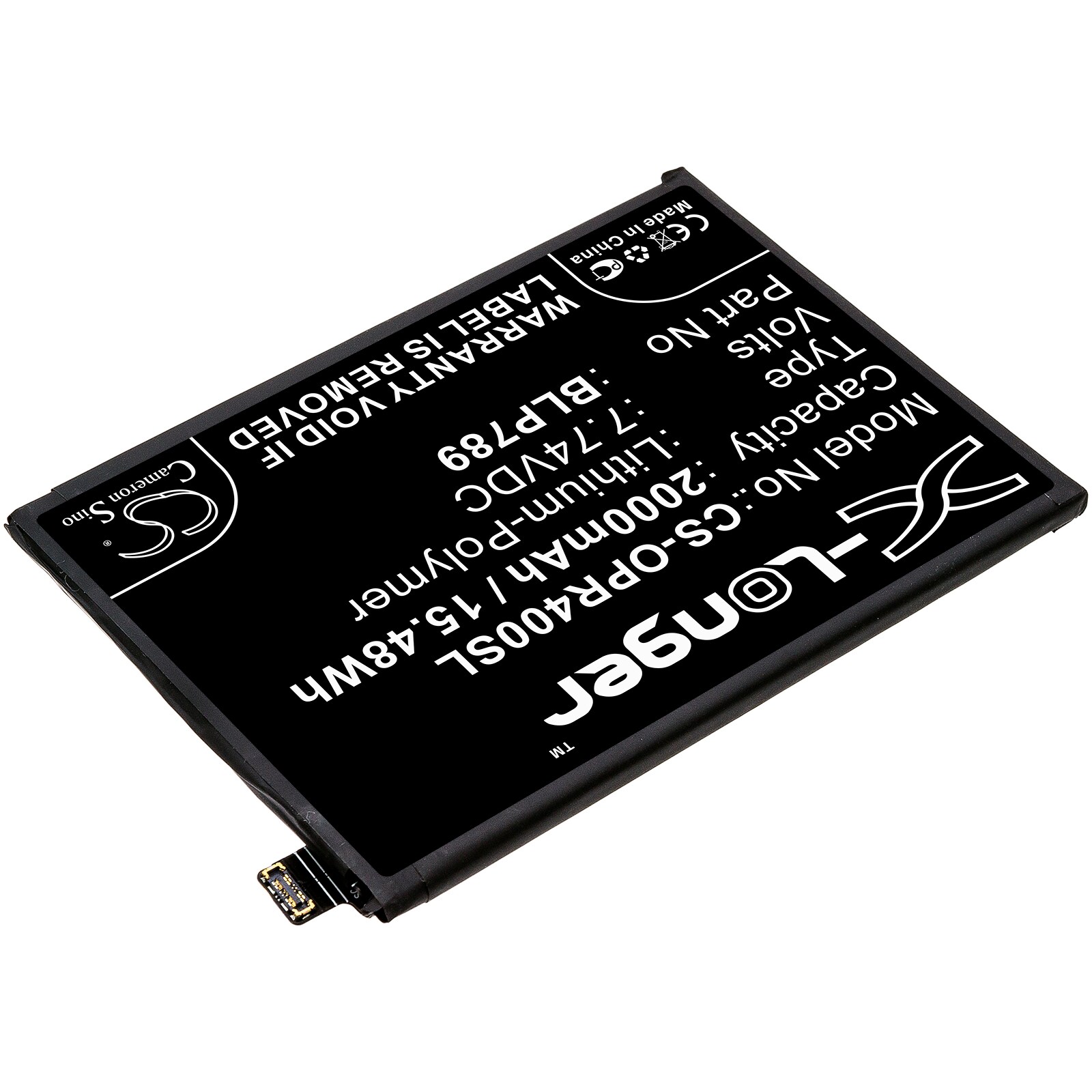 Batteri till SmartPhone, Mobil för OPPO Reno 4 5G, PDPM00, PDPT00 m.fl.