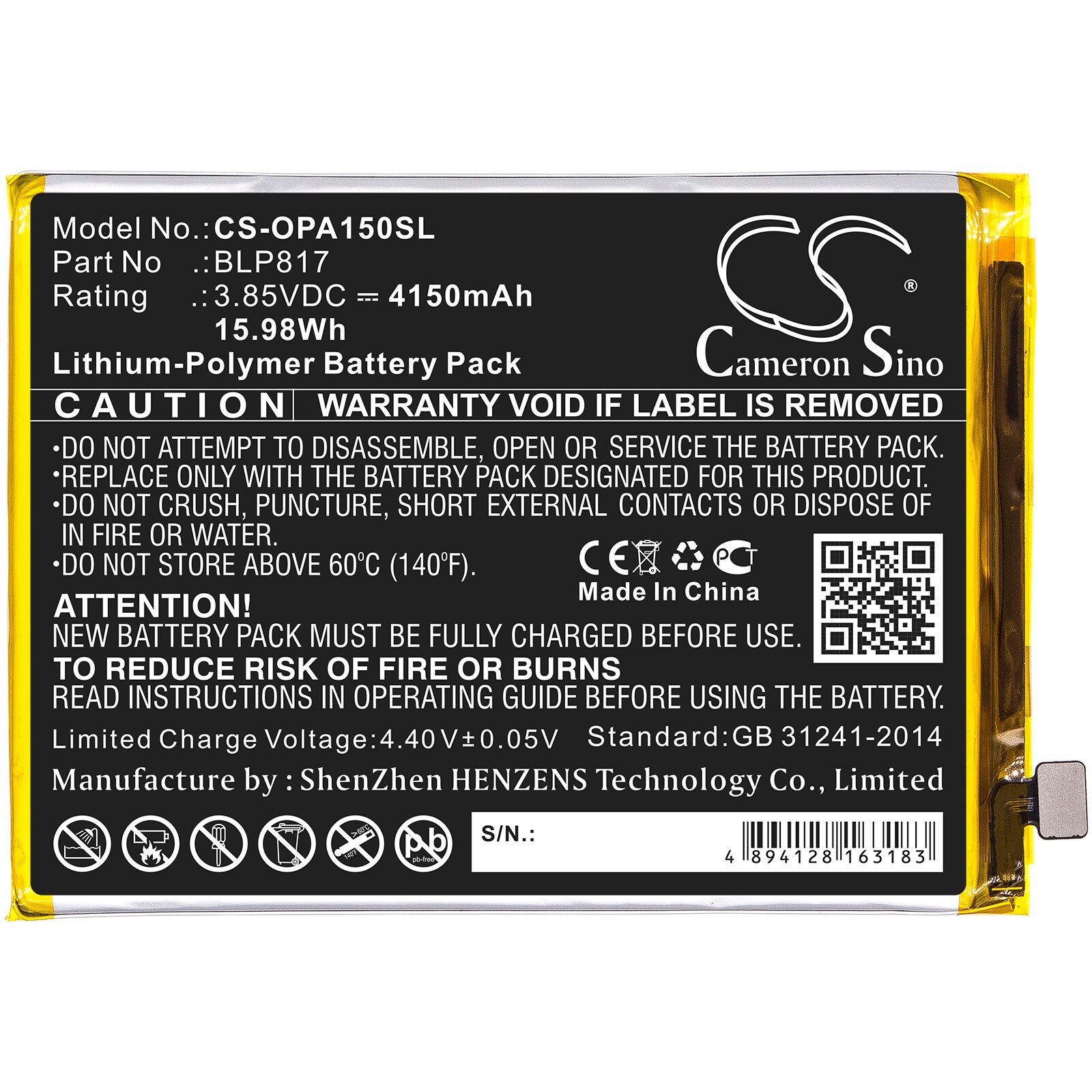 Batteri till SmartPhone, Mobil för OPPO A15, A15 2020, CPH2185 m.fl.