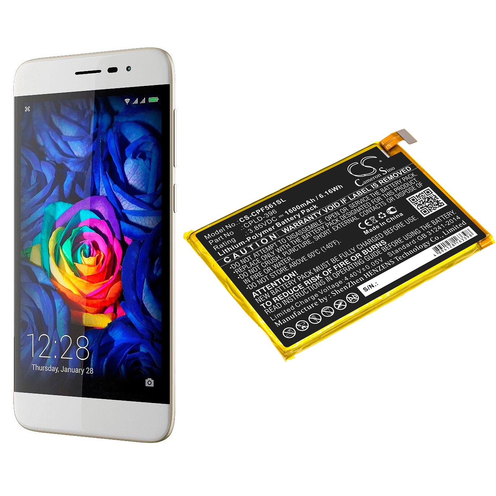 Batteri till SmartPhone, Mobil för Coolpad Torino S, E561