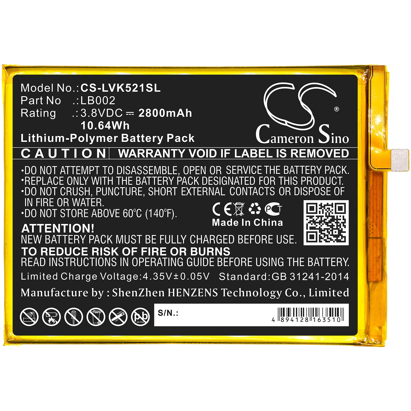 Batteri till SmartPhone, Mobil för Lenovo S5, K520, K520T Pro m.fl.