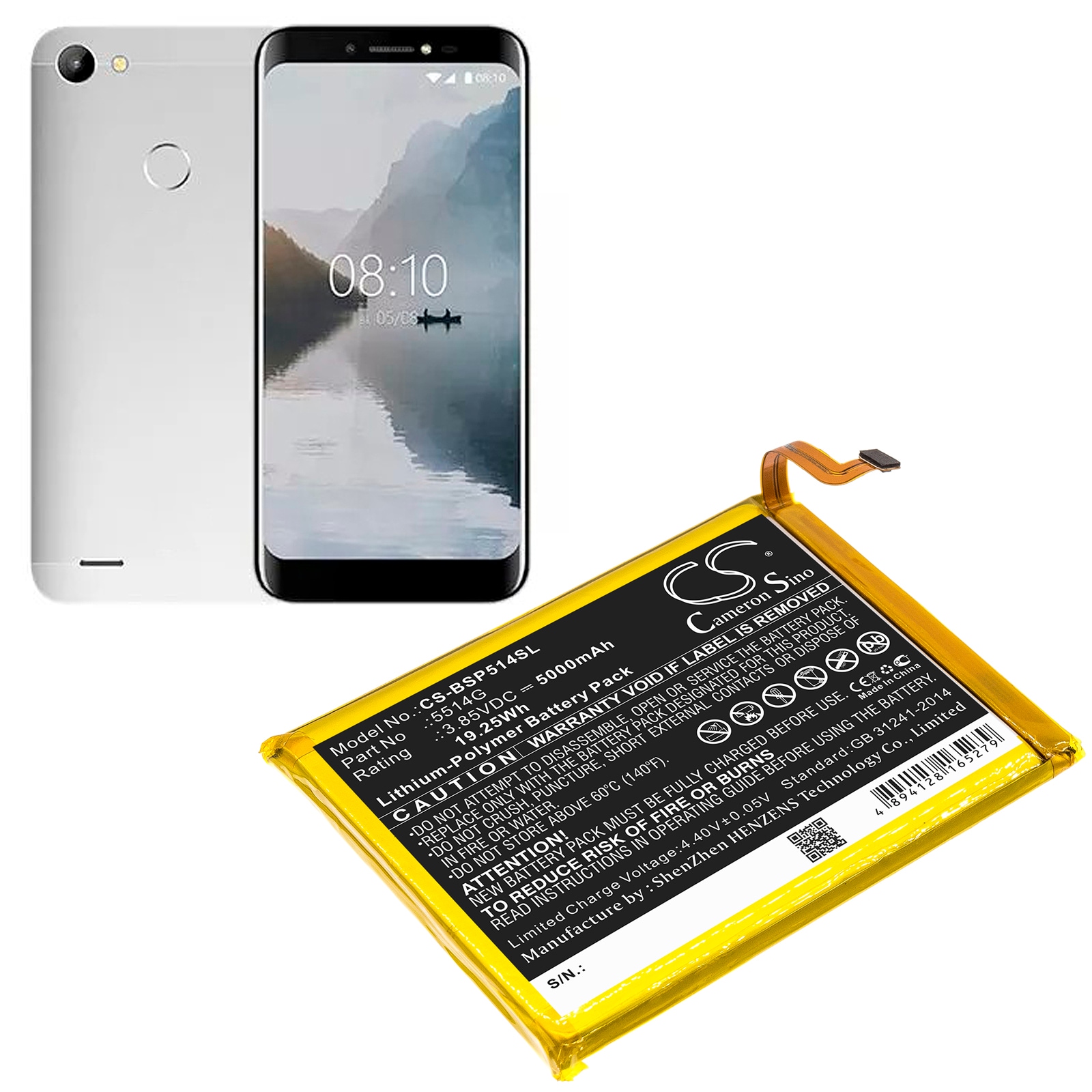 Batteri till SmartPhone, Mobil för BQ Strike Power
