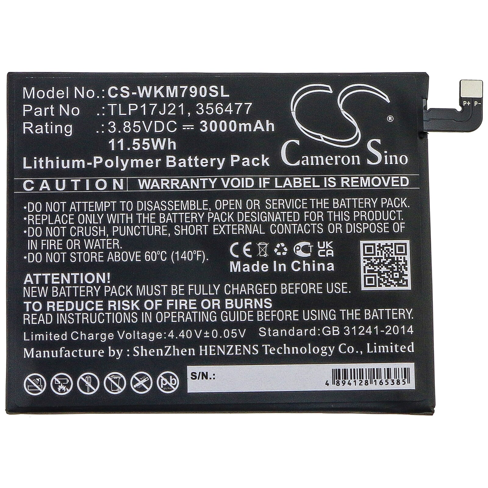 Batteri till SmartPhone, Mobil för Wiko View XL, M1790