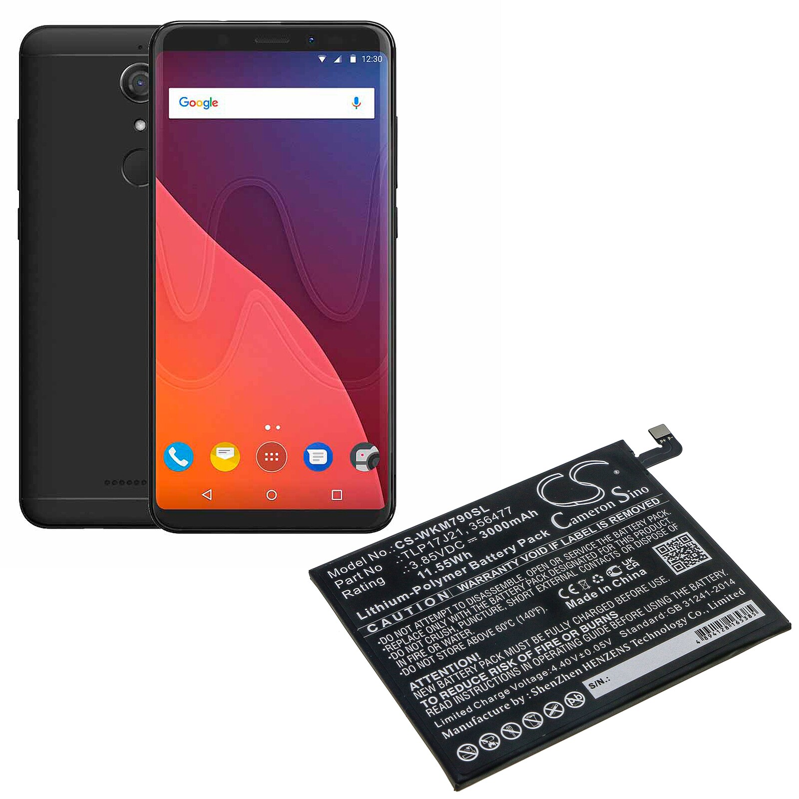 Batteri till SmartPhone, Mobil för Wiko View XL, M1790