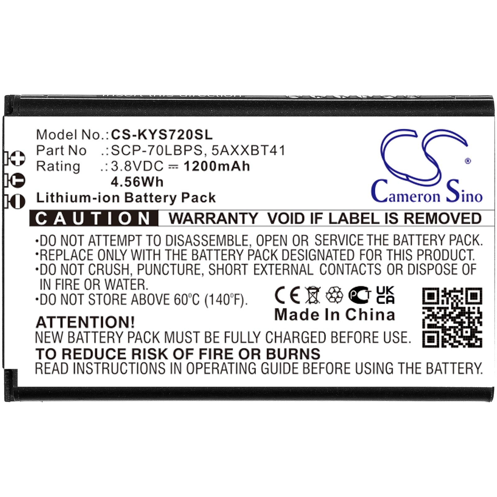 Batteri till SmartPhone, Mobil för Kyocera Cadence LTE, S2720, S2720PP
