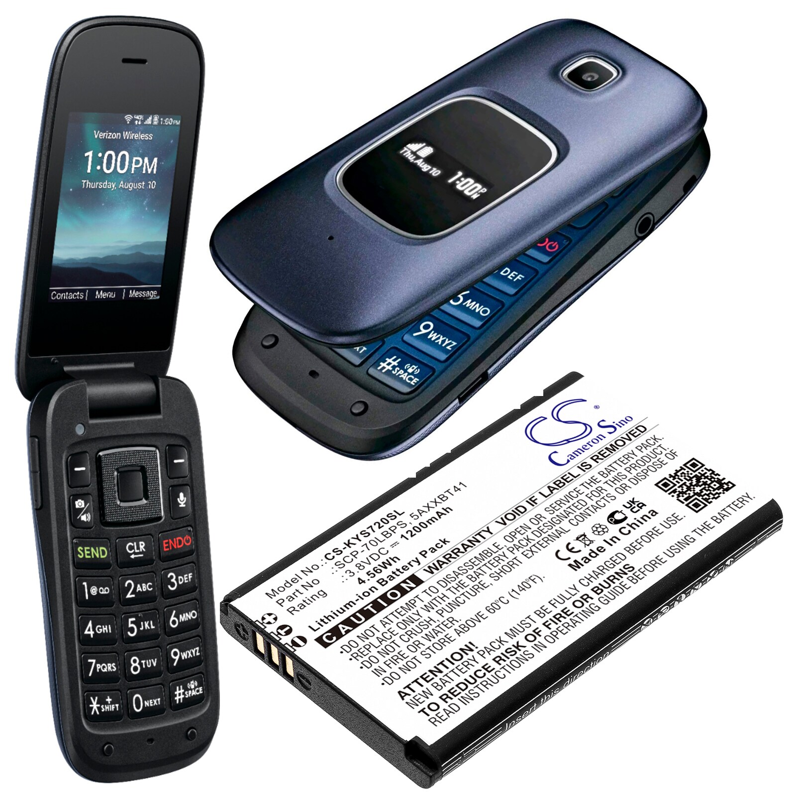 Batteri till SmartPhone, Mobil för Kyocera Cadence LTE, S2720, S2720PP