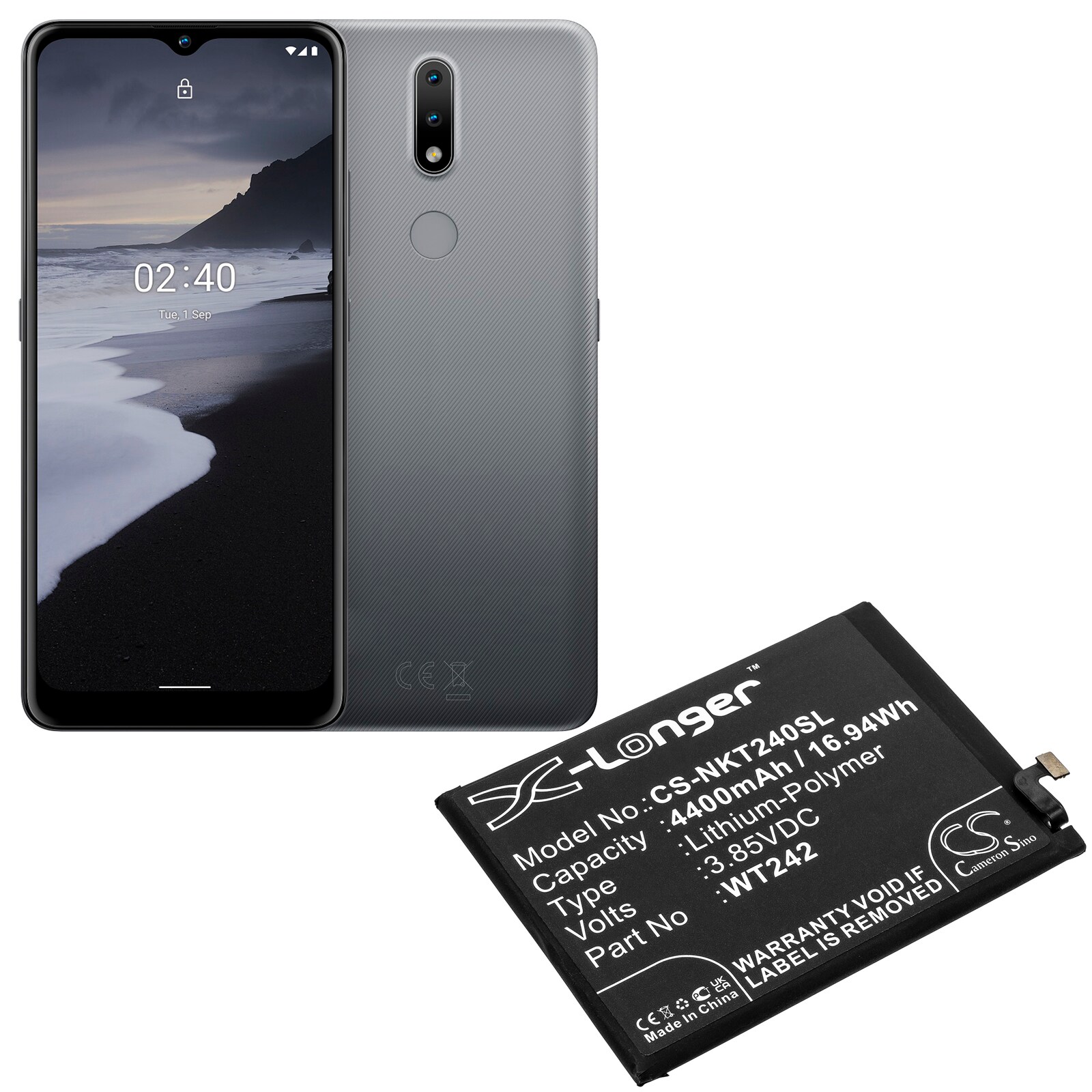 Batteri till SmartPhone, Mobil för Nokia Nokia 2.4, TA-1277, TA-1275 m.fl.